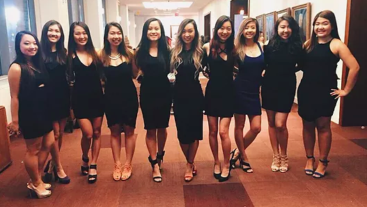From left to right; Youran Lee, Monica Pan, Annie Jiang, Crystal Wong, Erica Lei, Alice Li, Jessica Yang, Madeline Huang, Jenny Liu, Shirley Suen