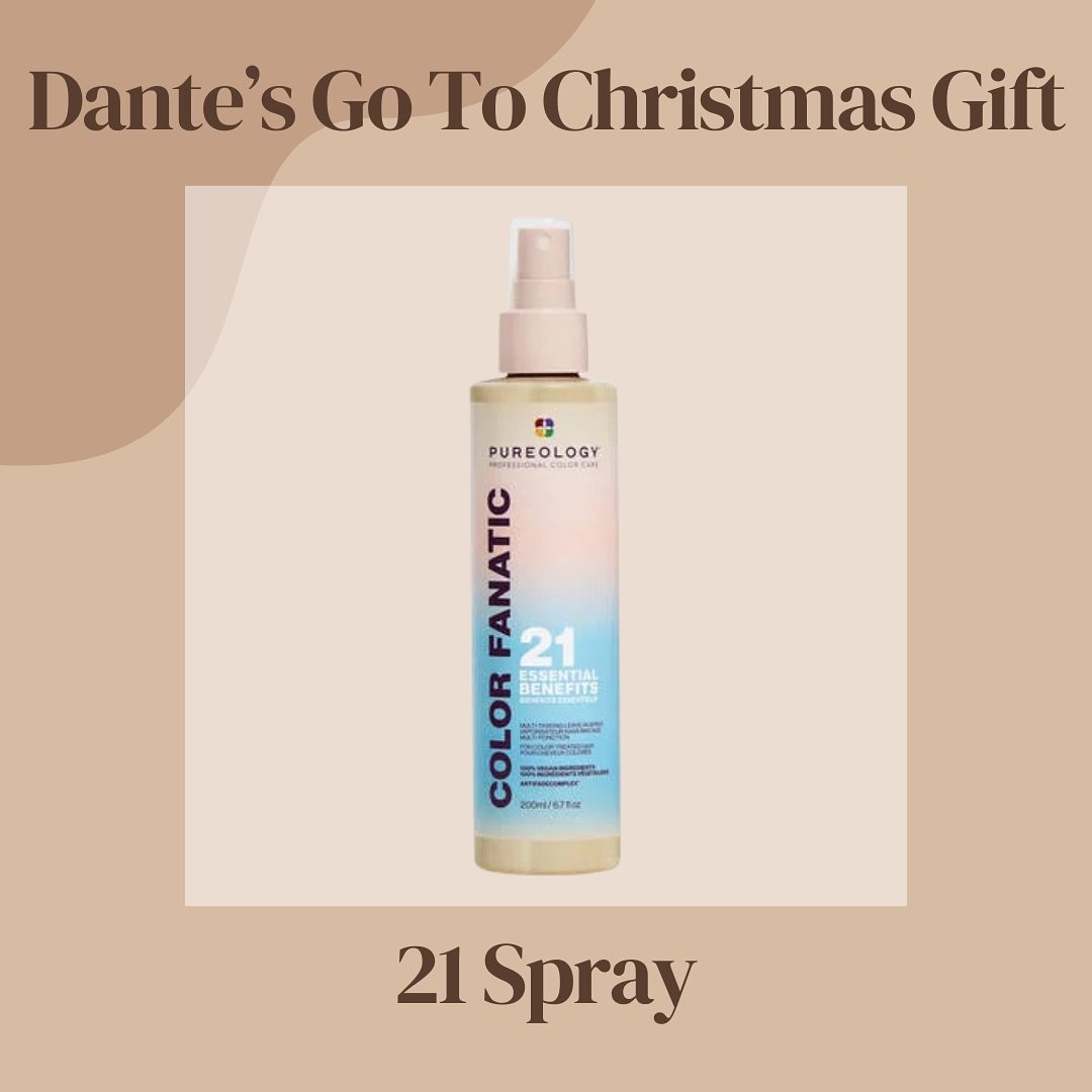 ✨ HOT LOCS GIFT GUIDE ✨

Dante&rsquo;s go to gift this Christmas is the Pureology 21 Spray! With a massive 21 benefits this spray helps to detangle your hair, protect your colour and protect your hair against heat. For only $50 this is a must have pr