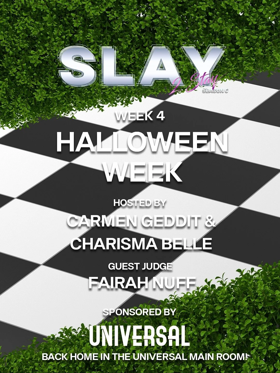 You&rsquo;ve spoken - we&rsquo;ve listened! This week we&rsquo;re back downstairs in the Universal main room - more seating, more accessibility, and more SLAYAGE! 
&bull;
🔪 it&rsquo;s Halloween week and out contestants are pulling out all the spooky