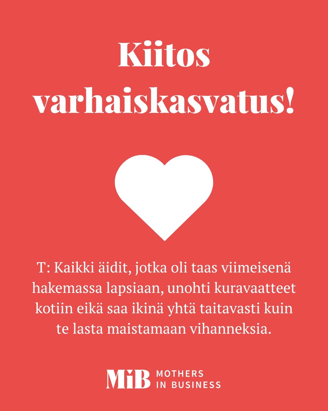 Kes&auml;lomakausi on alkanut, ja on aika kiitt&auml;&auml; upeita ammattilaisia, kasvatuskumppaneita, syliin ottajia ja arjen sankareita ❤️

Valtaisa kiitos kaikki varhaiskasvatuksen ammattilaiset, jotka opetatte, kasvatatte ja tuette sill&auml; v&a