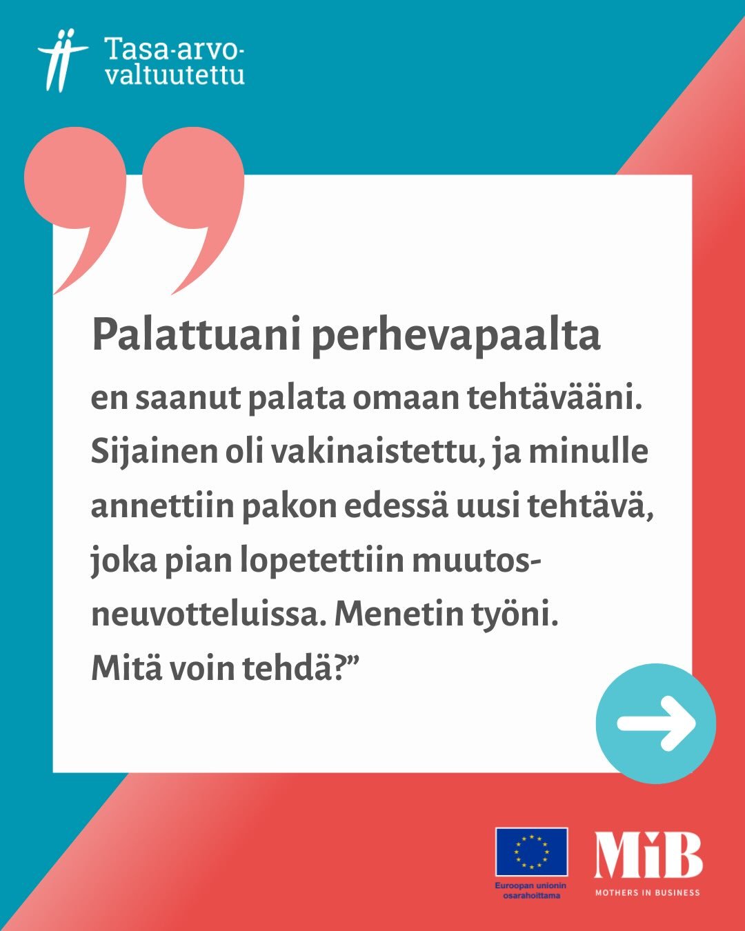 Ty&ouml;el&auml;m&auml; voi muuttua arvaamattomaksi raskauden tai perhevapaiden my&ouml;t&auml;. Uralla eteneminen voi hidastua ja joskus ty&ouml;tarjoukset ja ty&ouml;teht&auml;v&auml;t katoavat kokonaan. Nelj&auml;sosa raskaana olleista on tutkitus