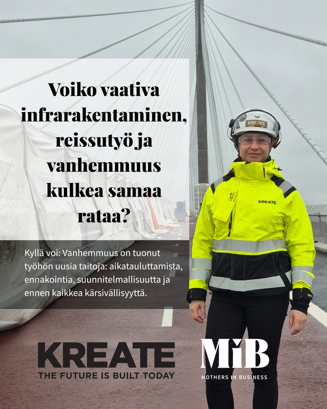 Voiko vaativa infrarakentaminen, reissuty&ouml; ja vanhemmuus kulkea samaa rataa?

Uusimmassa blogissamme avaamme infra-alalla ty&ouml;skentelev&auml;n &auml;idin tarinan siit&auml;, miten reissuty&ouml; ja perhe-el&auml;m&auml; voivat toimia rinnakk