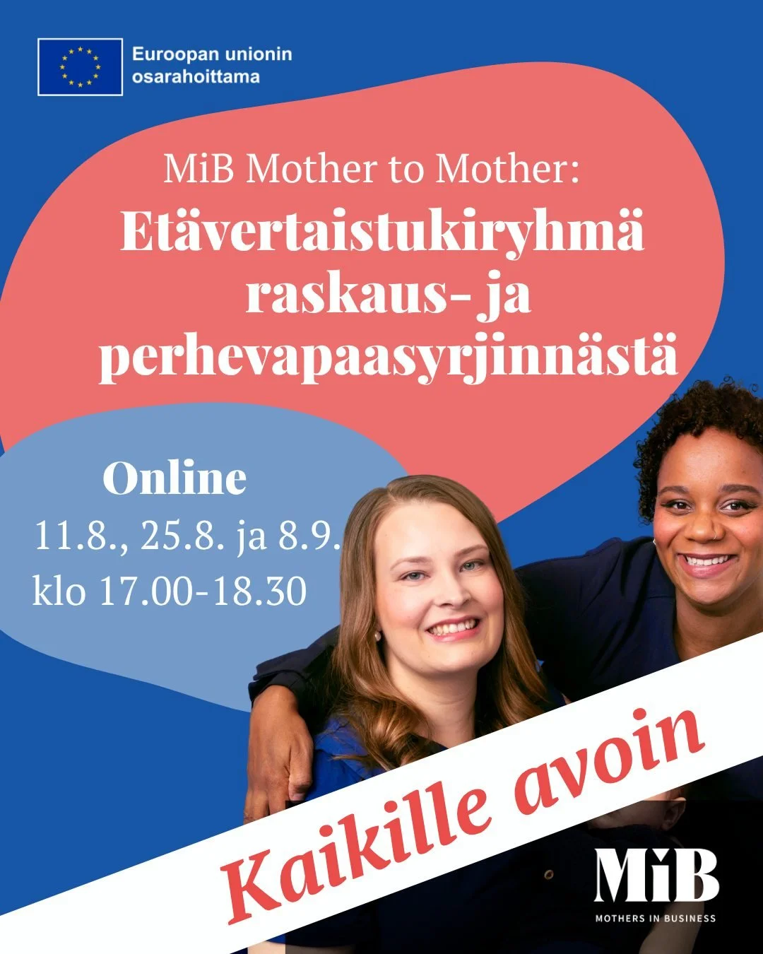 Raskaus- ja perhevapaasyrjinn&auml;n vastainen teemaviikkomme l&auml;hestyy loppuaan, mutta pid&auml;mme aihetta esill&auml; jatkossakin.

Kahden teemaan kytkeytyv&auml;n kaikille avoimen tapahtuman ilmoittautuminen on nyt auki. Nappaa paikkasi ja tu
