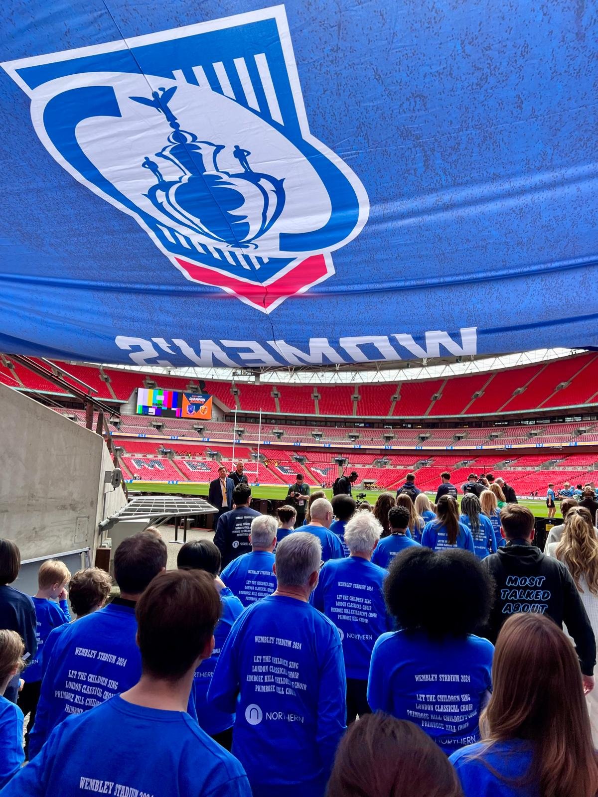 London Classical Choir entering Wembley Stadium