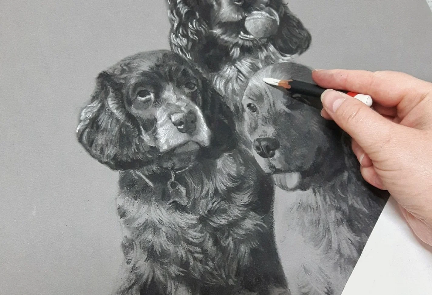 This portrait was created from 3 different photos