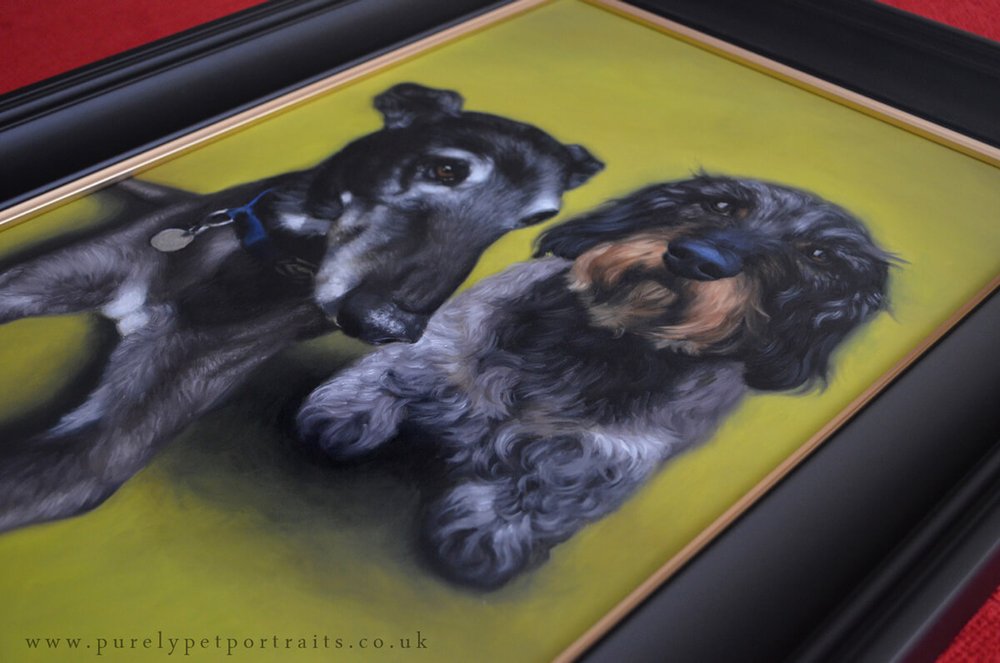 oil painting of Logan and Monty in frame.jpg