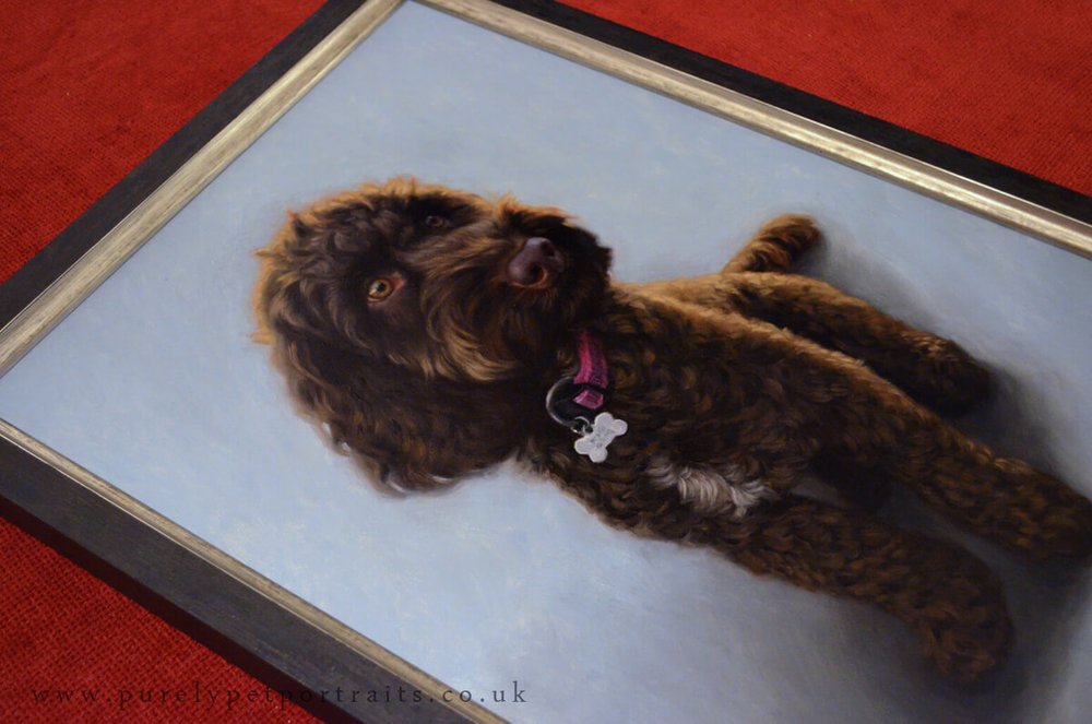 oil portrait of Bonnie in a frame.JPG