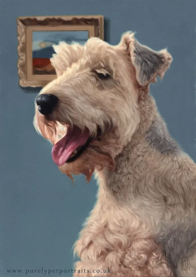 oil painting of a spaniel