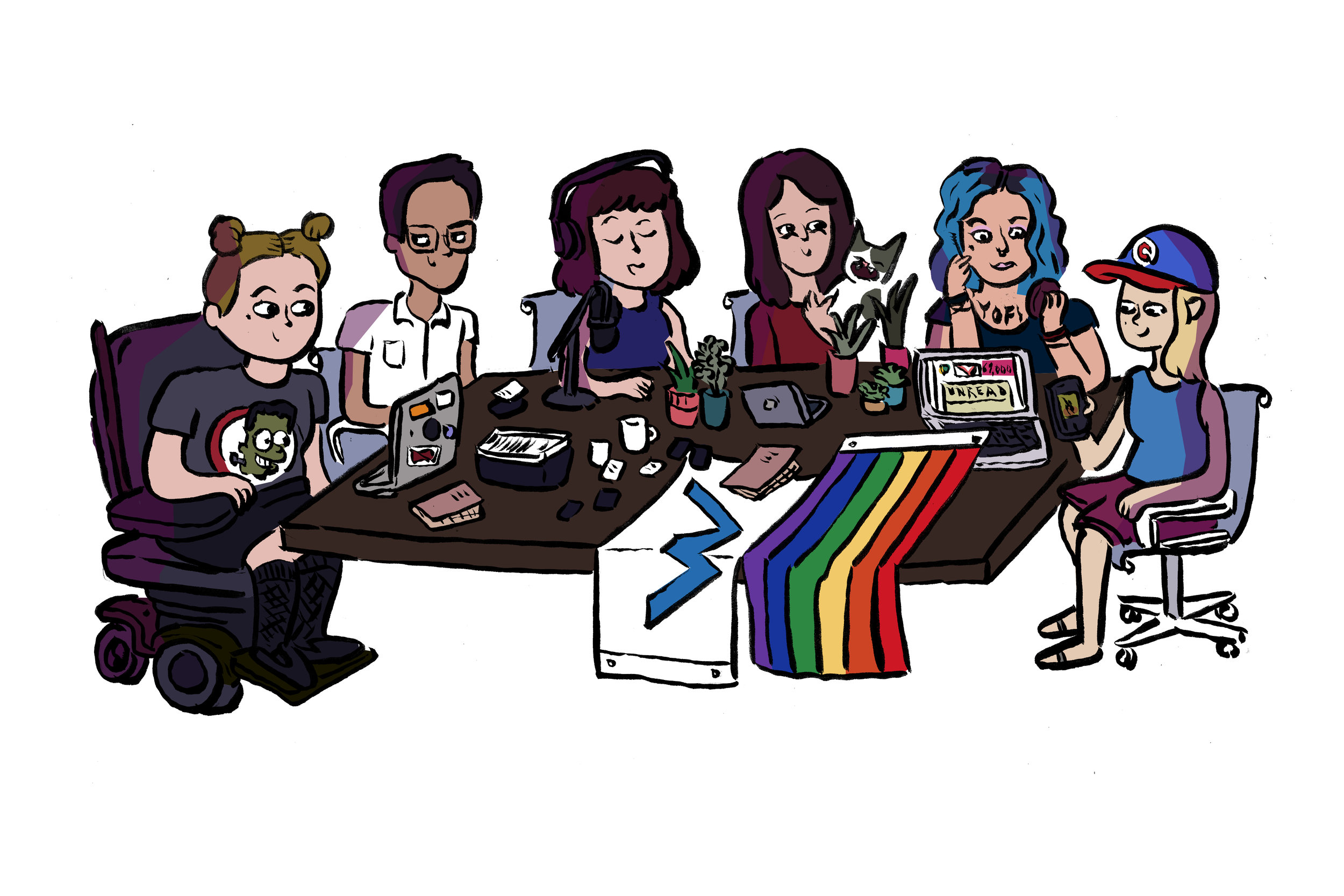 commissioned portrait of the Cards Against Humanity Community Team