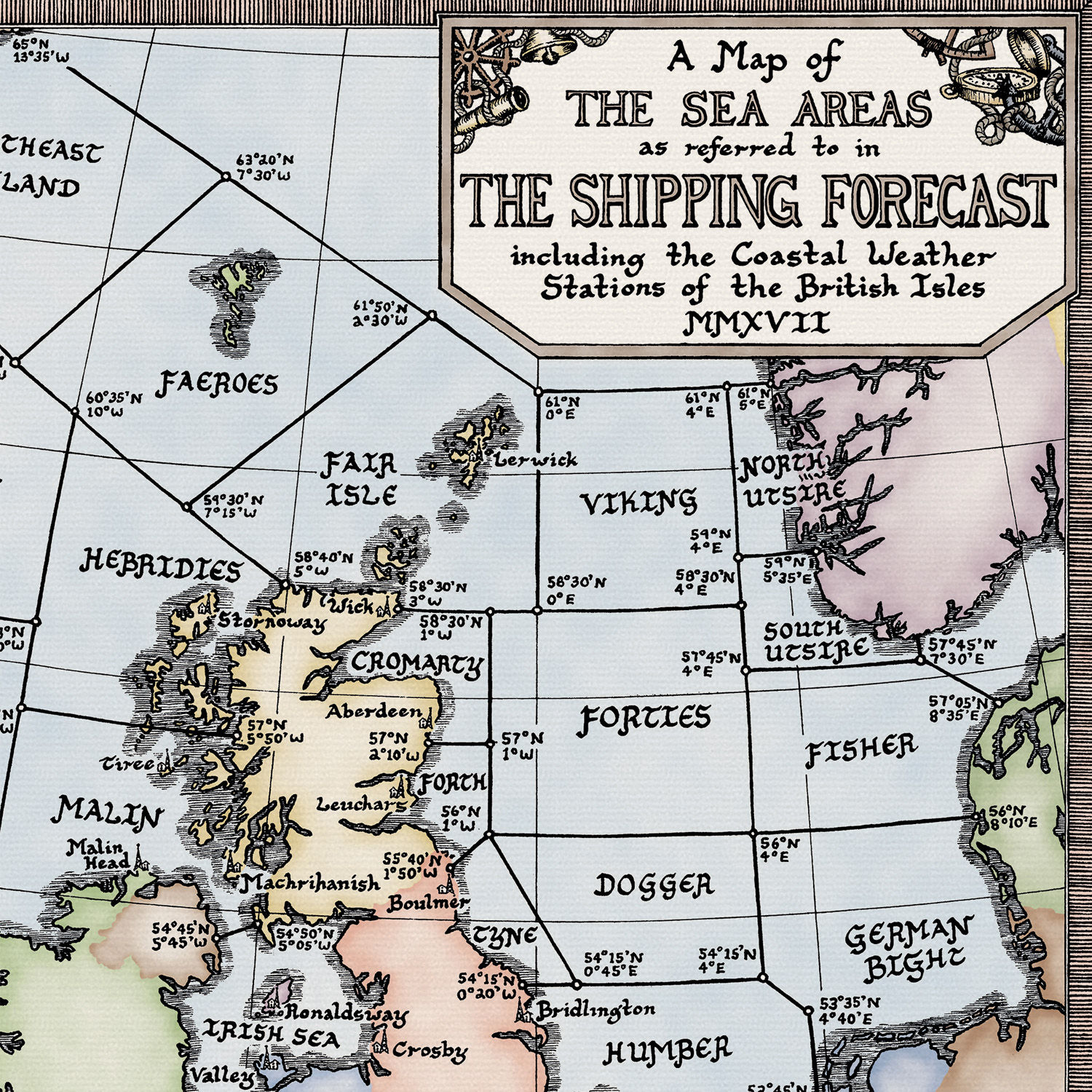 Manuscript Maps The Shipping Forecast Map Manuscript Maps The Shipping Forecast Map