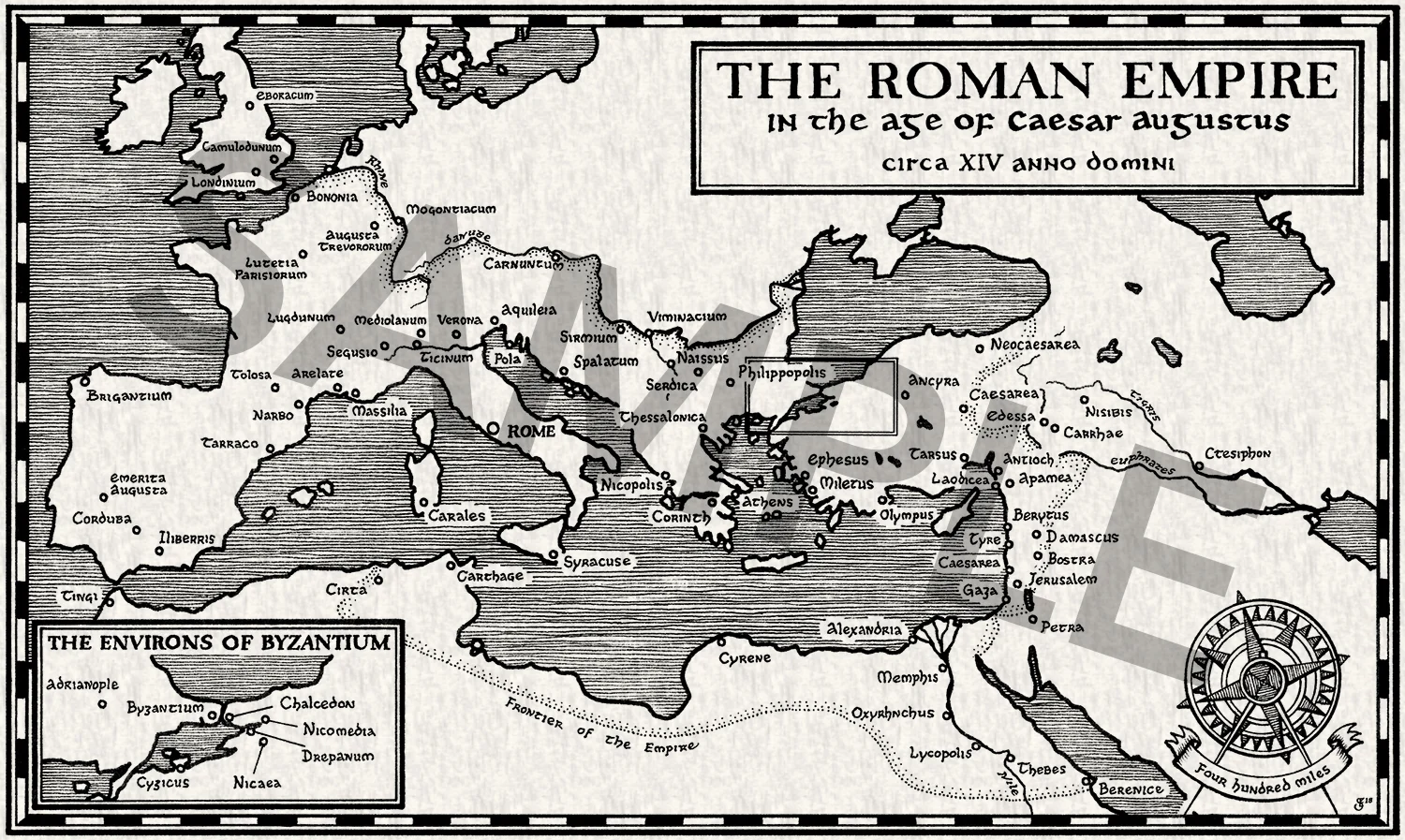 Map of the Roman Empire in the age of Augustus