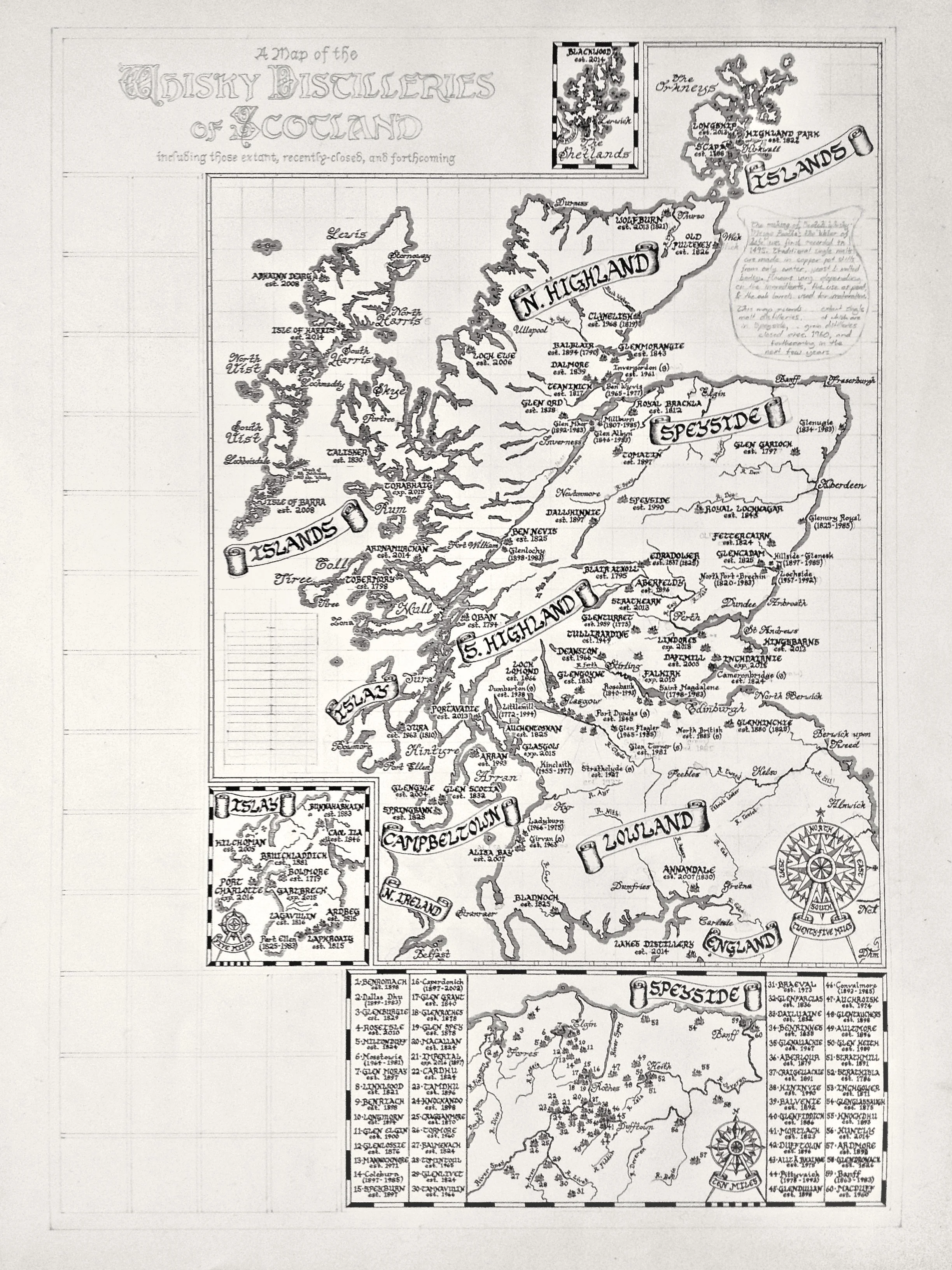 Manuscript Maps — New Whisky Distilleries to Feature