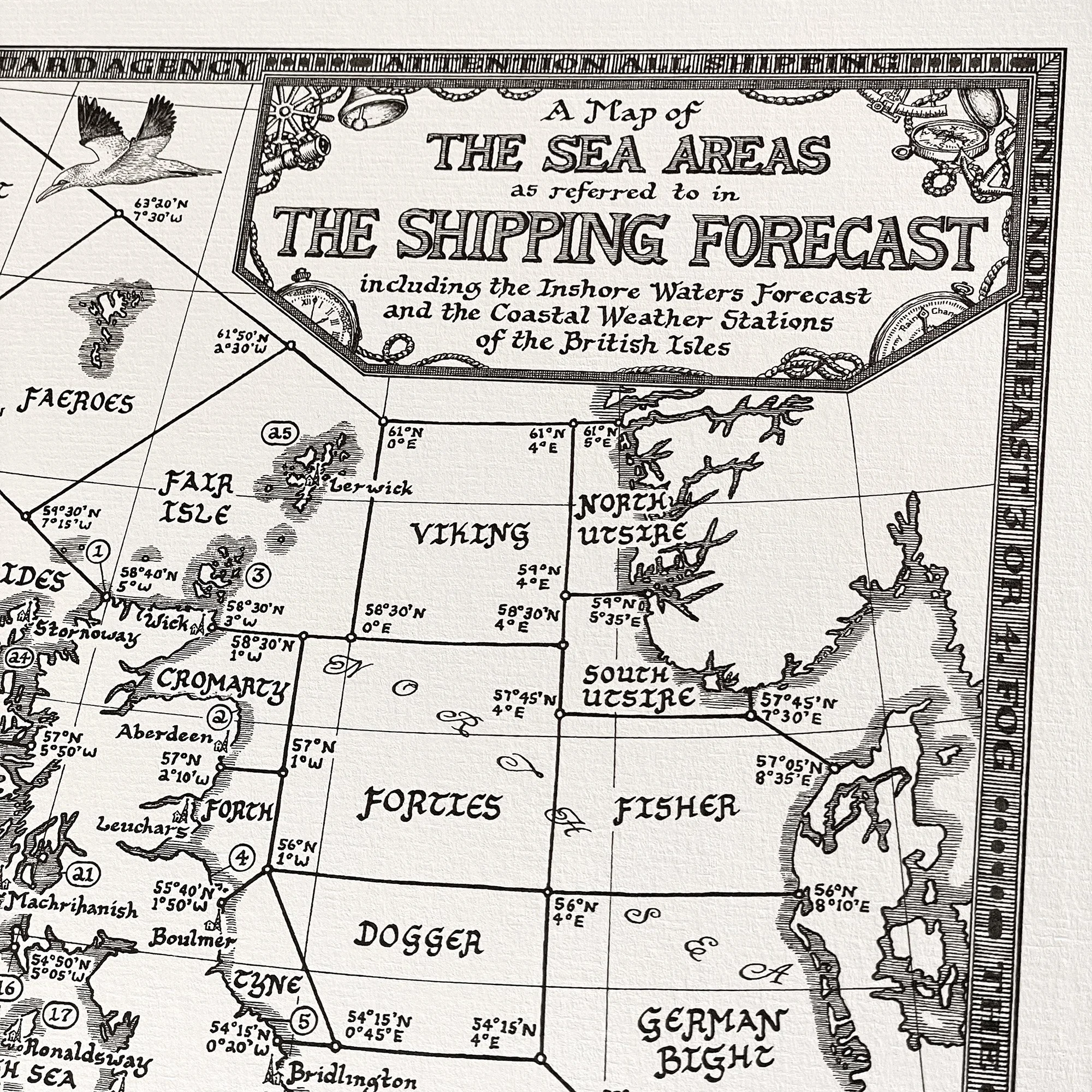 Manuscript Maps Shipping Forecast Map