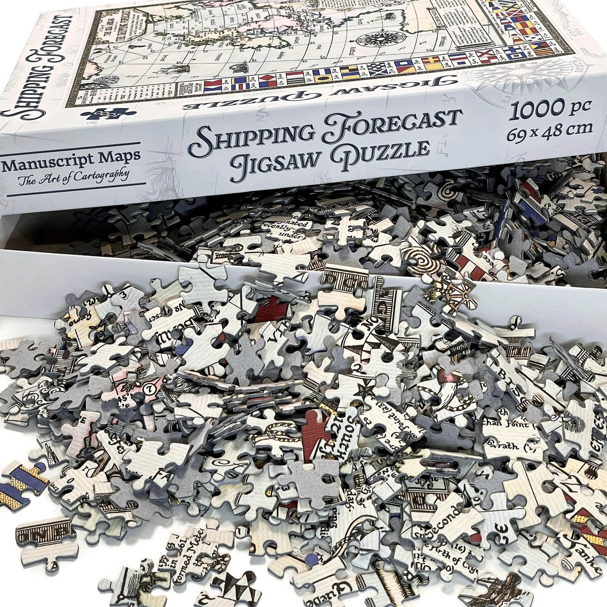 Manuscript Maps — Colour Shipping Forecast Puzzle - 1000 pieces
