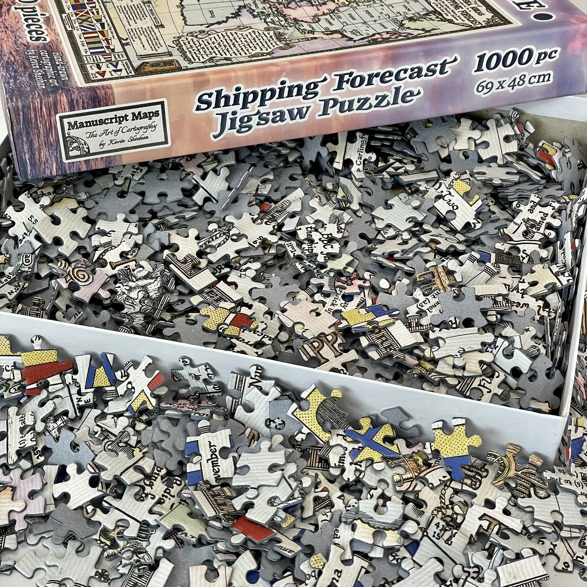 Manuscript Maps — Colour Shipping Forecast Puzzle - 1000 pieces