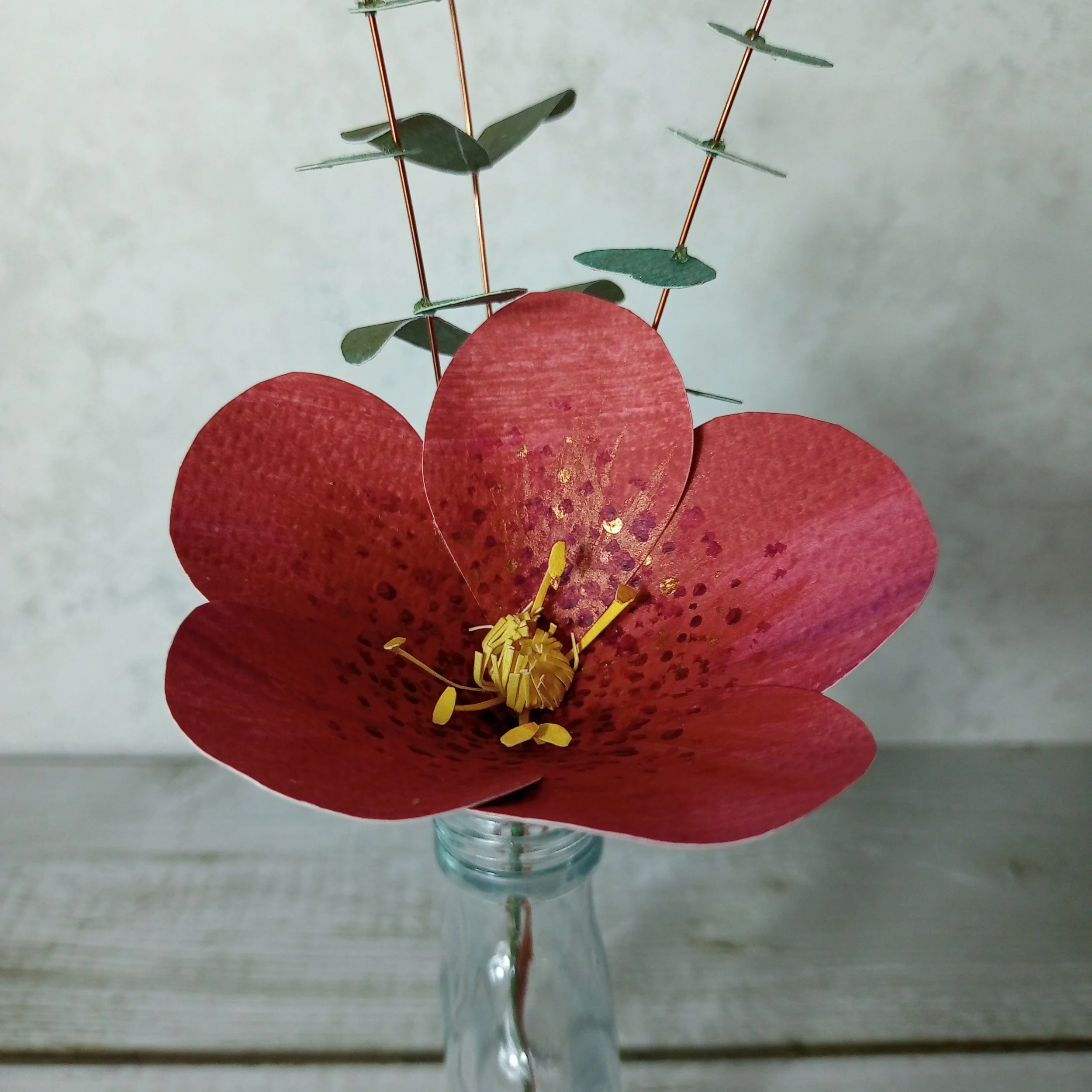 red hellebore flower bouquet Kaper