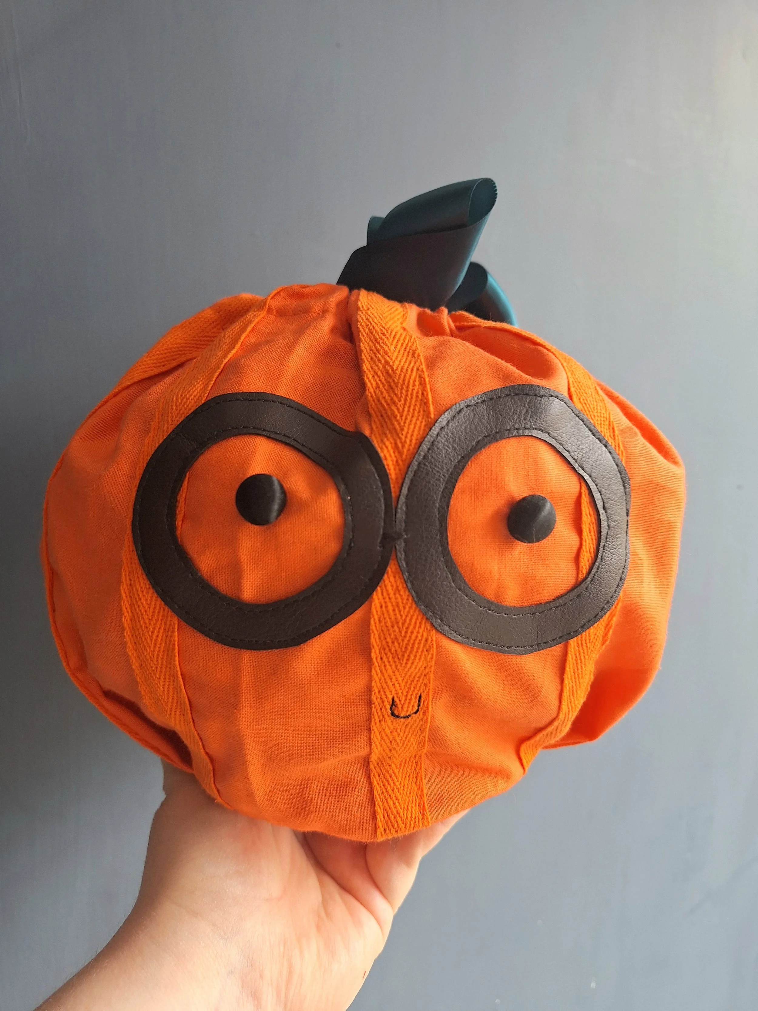 Spectacled Pumpkin drawstring pouch