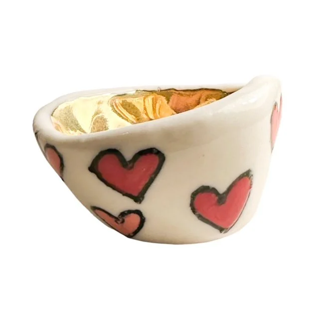 Red & Pink Heart Little Pot