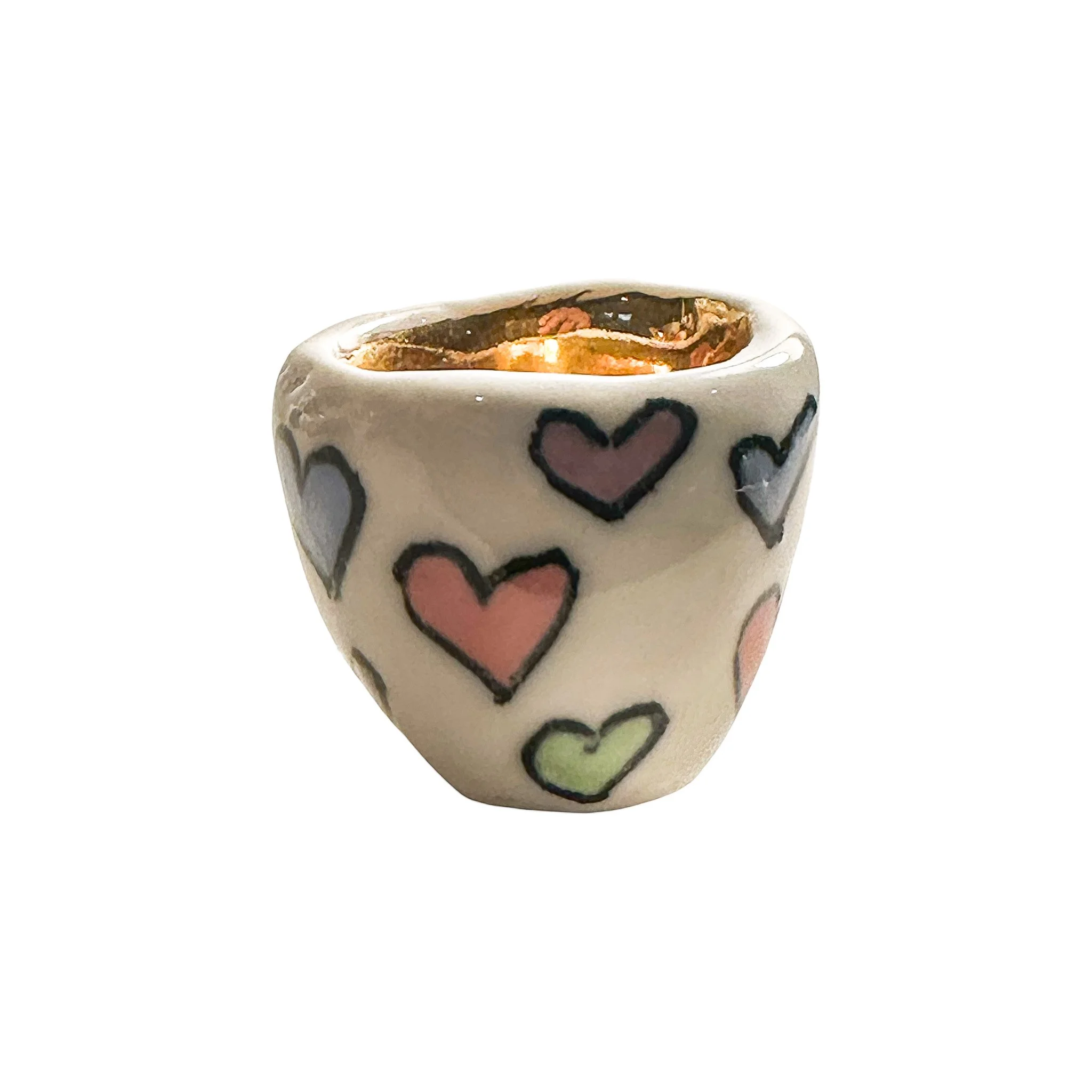 Pastel Hearts Little Pot