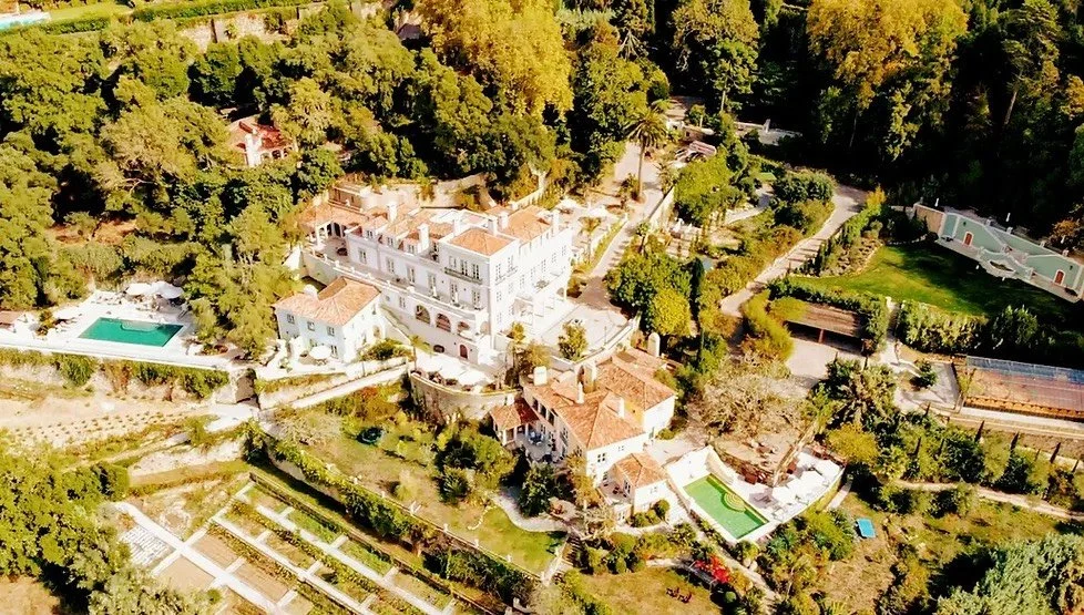 Sintra LuxuryPalace for hire Yoga Retreat Venue in Portugal - Estate aerial.jpg