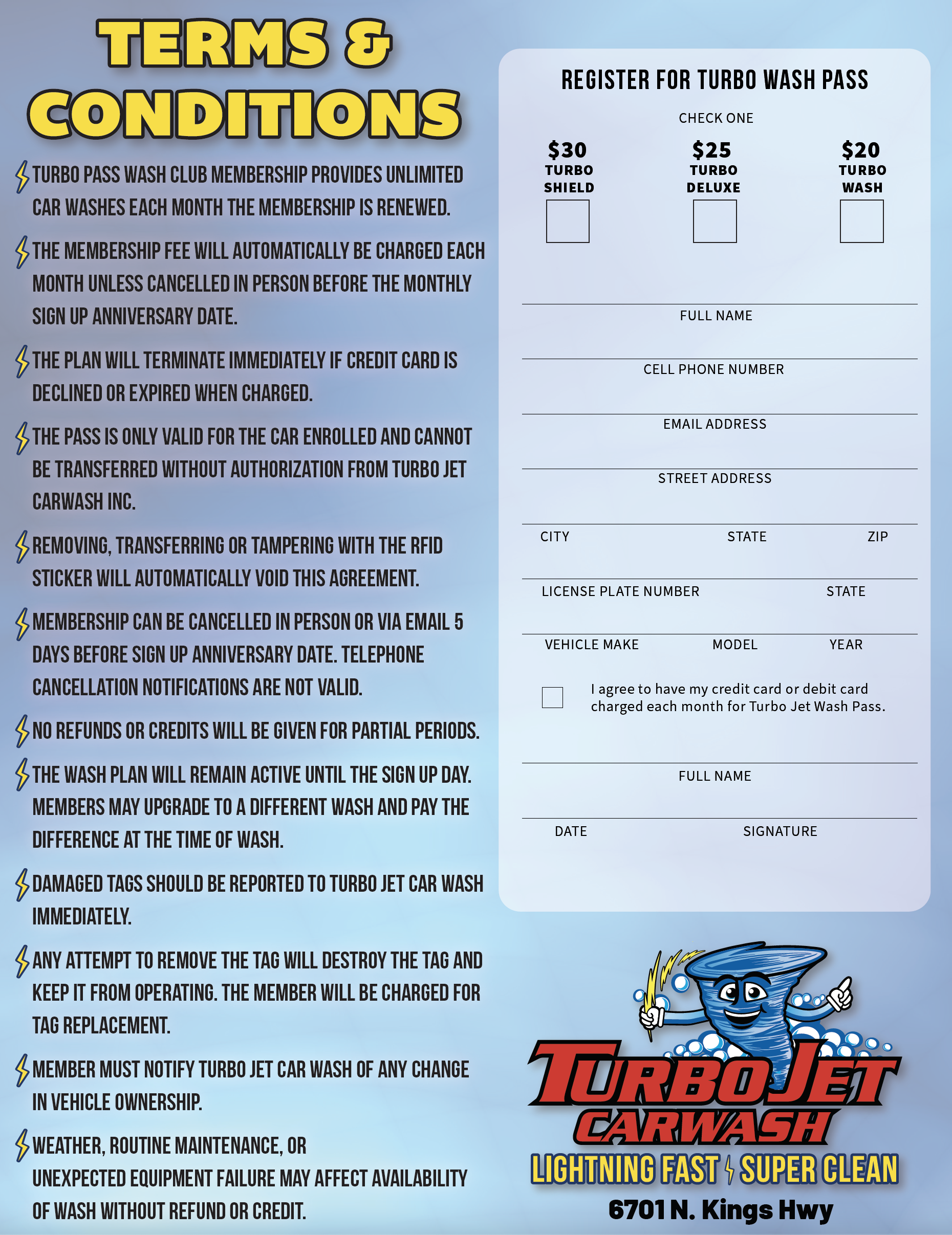 Turbo Jet Car Wash — Turbo Pass Membership