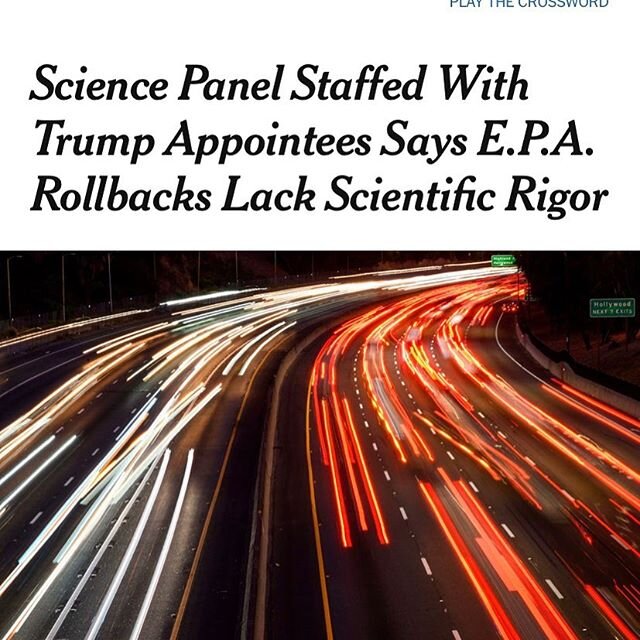 According to an expert panel of 41 scientists, the new EPA rollbacks are radically unsubstantiated: they &ldquo;basically violate introductory economics.&rdquo; Irony: these 41 scientists are Trump appointments.  @nytimes 
DM me for link if you need 