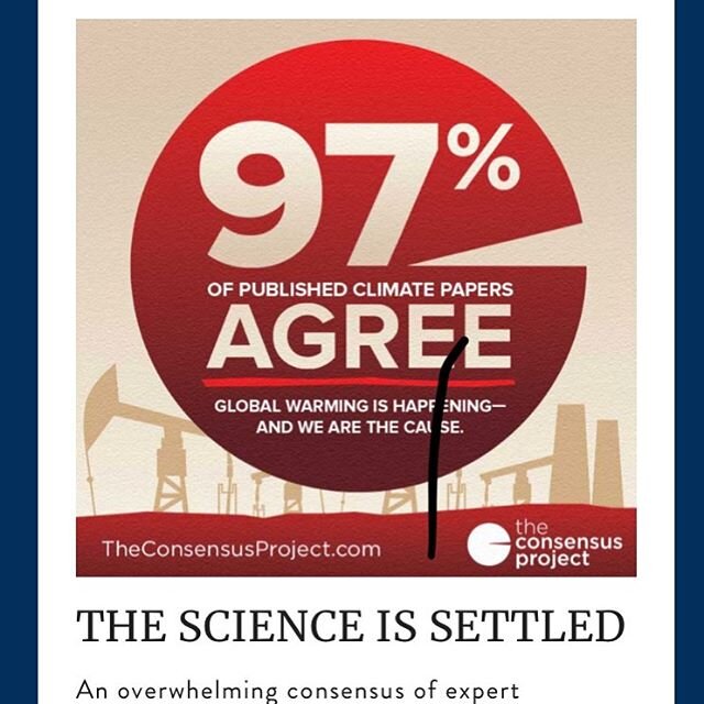 ‪The overwhelming scientific consensus on #climatechange is a potent (and airtight) datapoint that can engage people on solutions regardless of politics. One problem: only 20% of us understand it exists! @co2.earth @climatehawkins  @climate.change.co