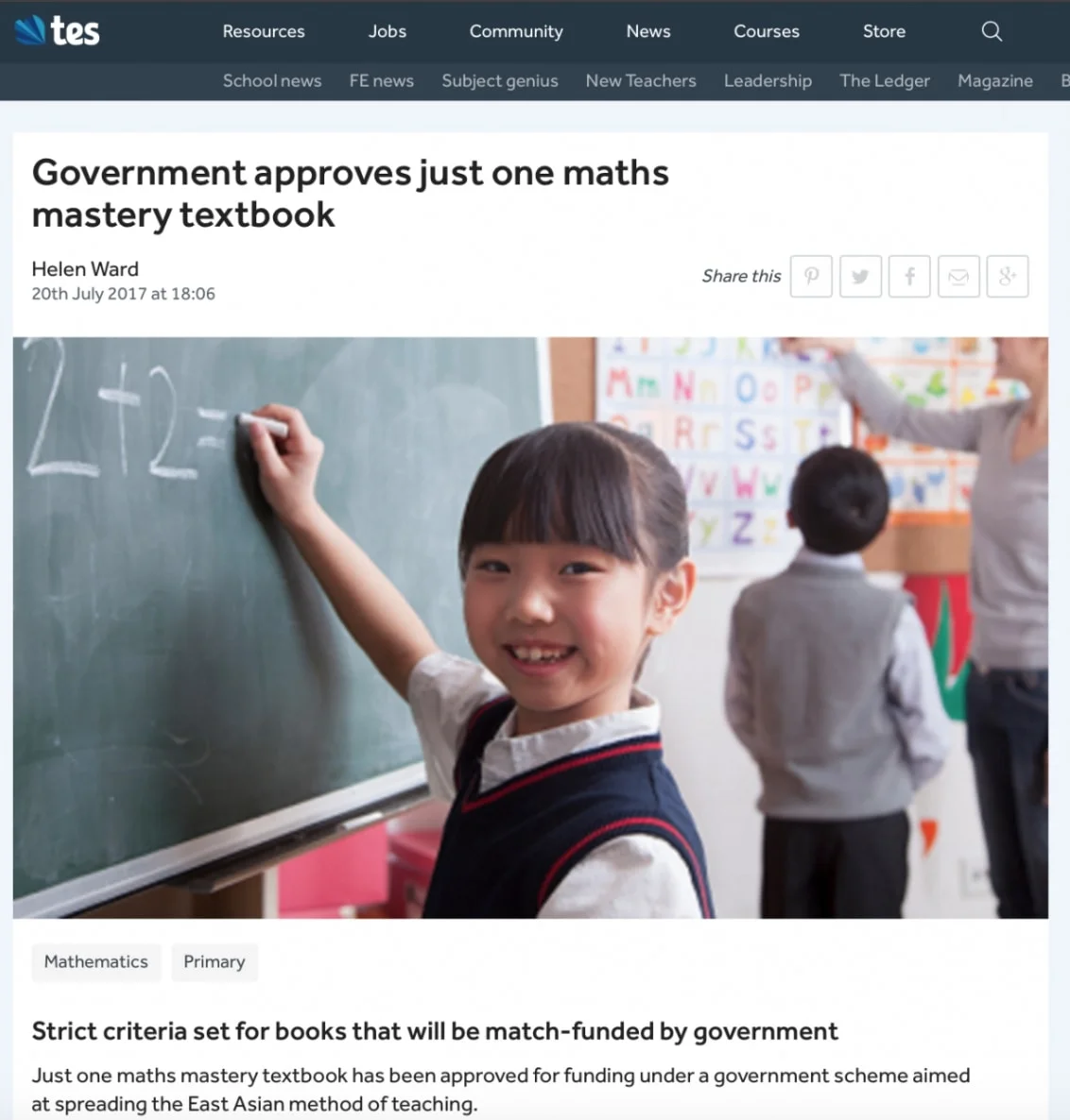 TES: Maths No-Problem!
