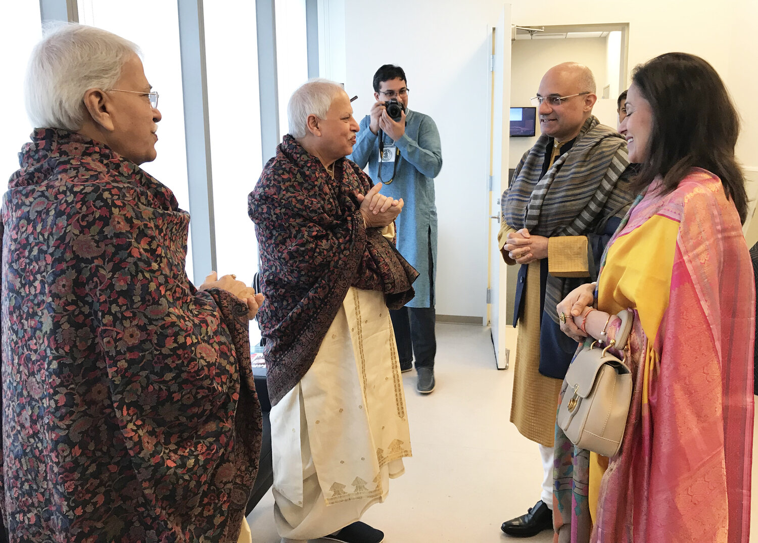 Nishant Parekh recording the Misra brothers with the then Consul General of India and his wife in 2018.