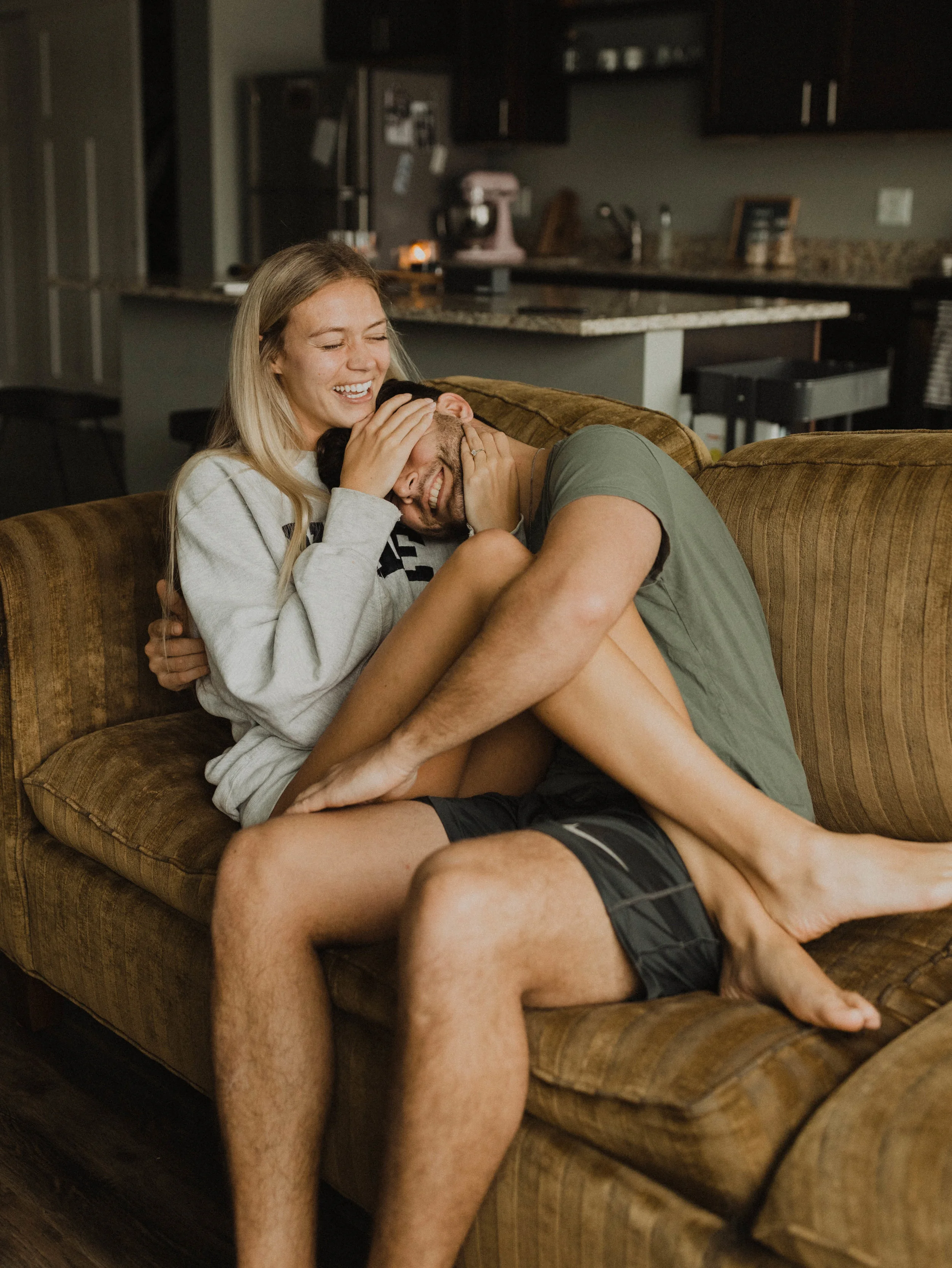 Intimate and silly inhome session