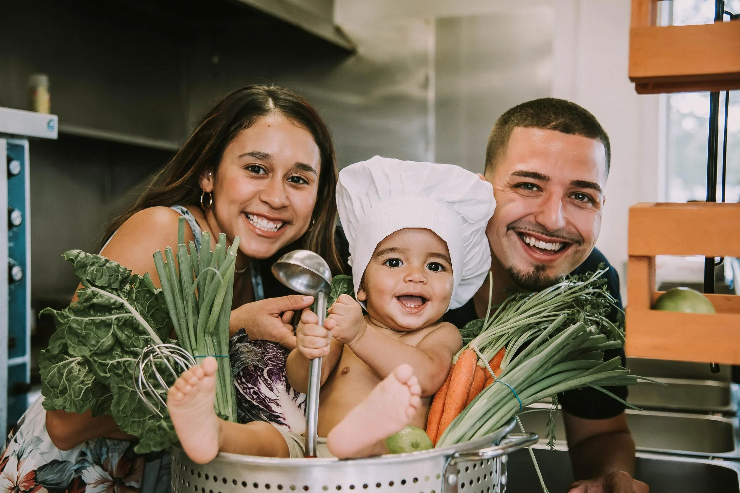 Chaz with his wife Katherine and son Zion.