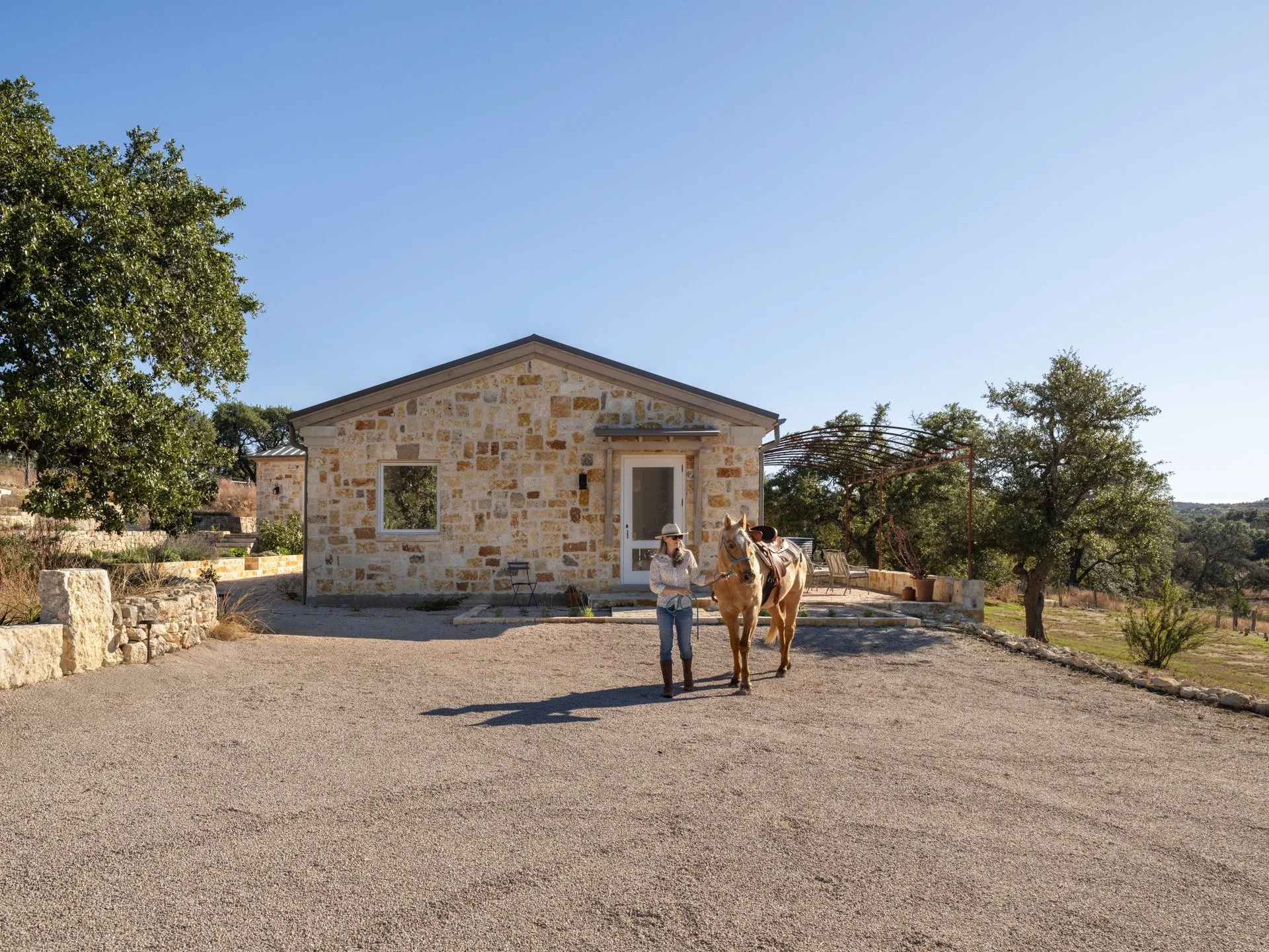 A new hill country home and garden studio at The Preserve at Walnut Springs. Shout out to Reno and Nancy for trotting in to the photo shoot :) See more of the project at rickandcindy.net!

ARCHITECTURE &amp; LANDSCAPE: Rick &amp; Cindy Black Architec