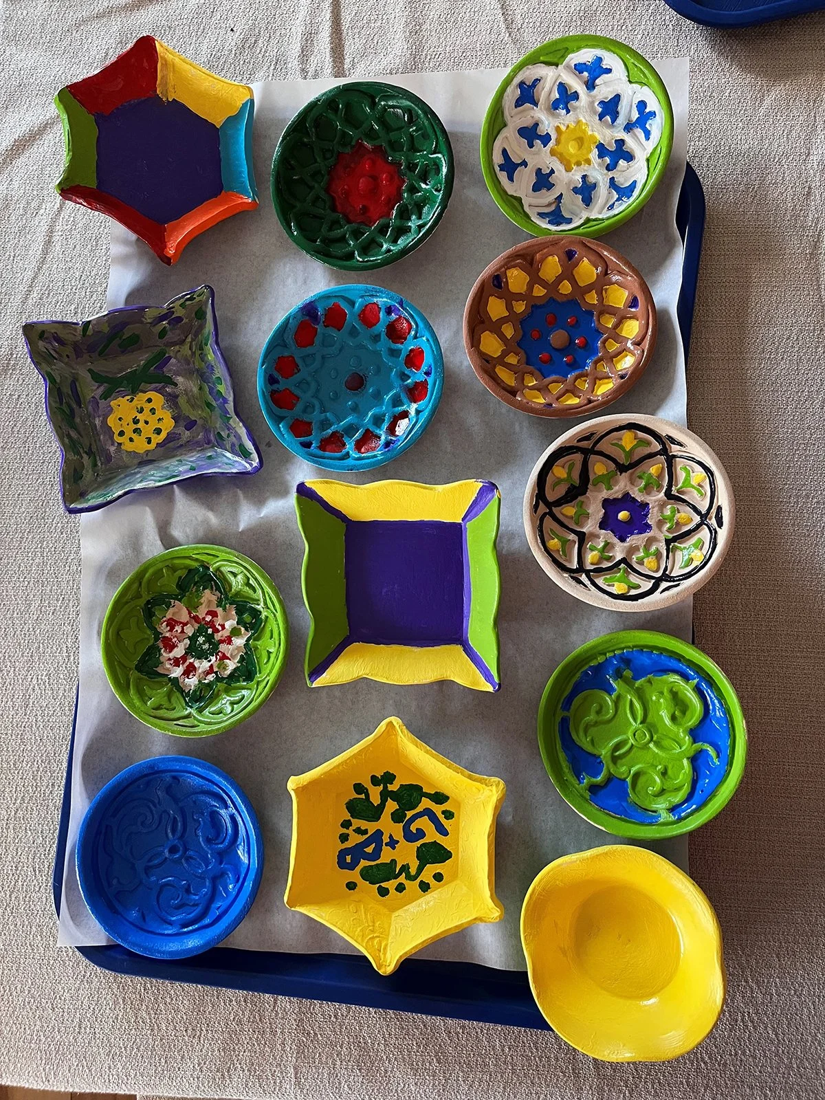 Beautifully painted dishes!