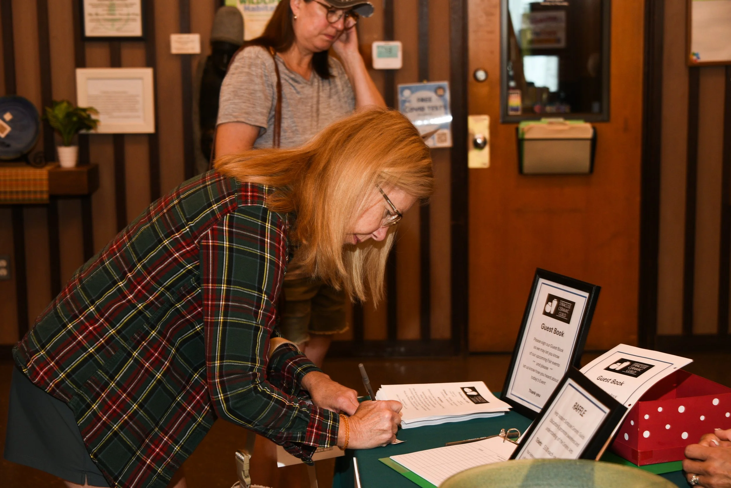 Visitors signed the guest book