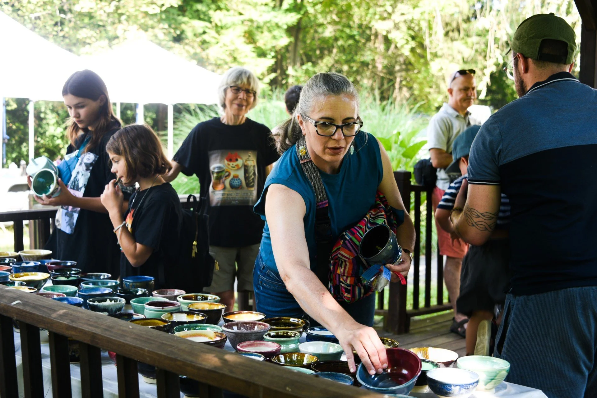 Visitors were able to select their favorite bowl for ice cream. Proceeds went to the Food Bank of CNY.
