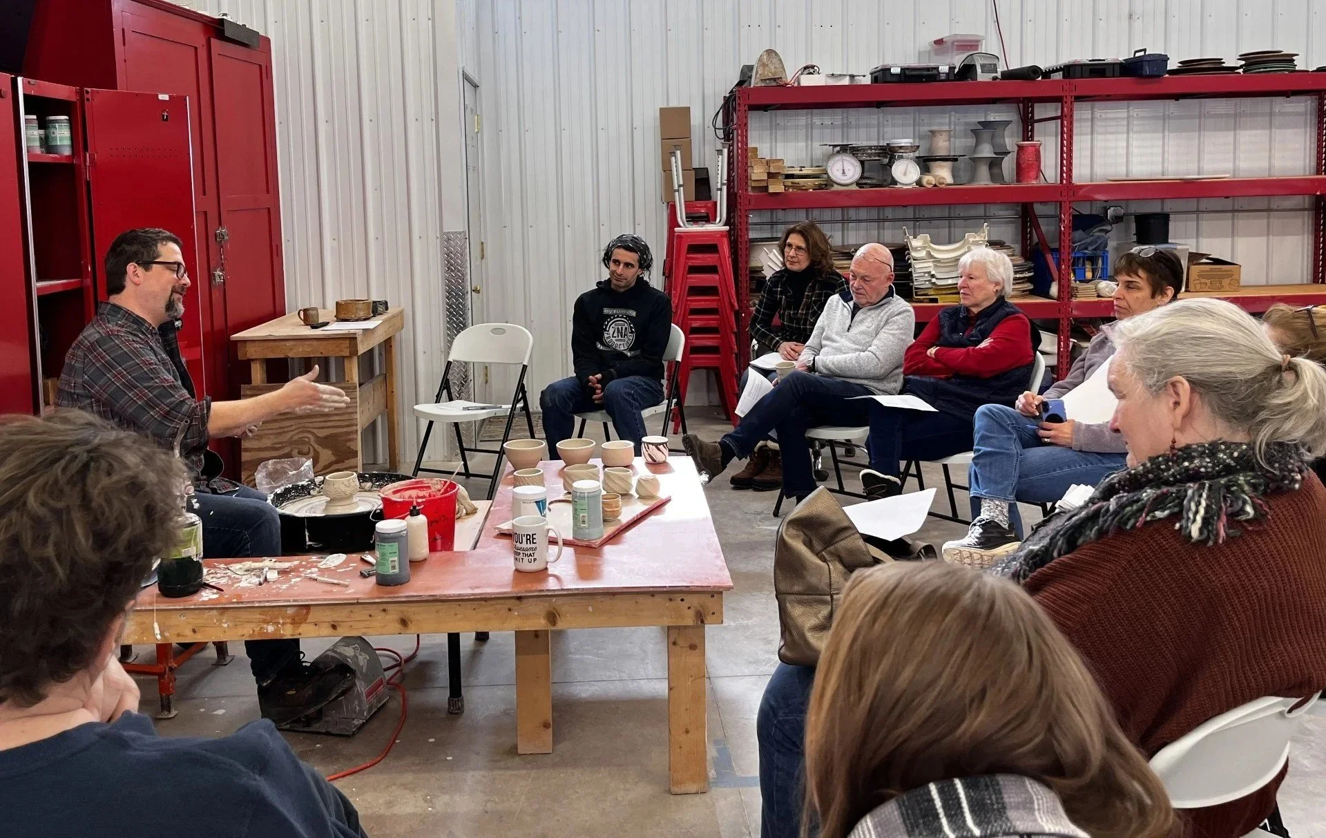 We saw lots of different throwing and faceting techniques.