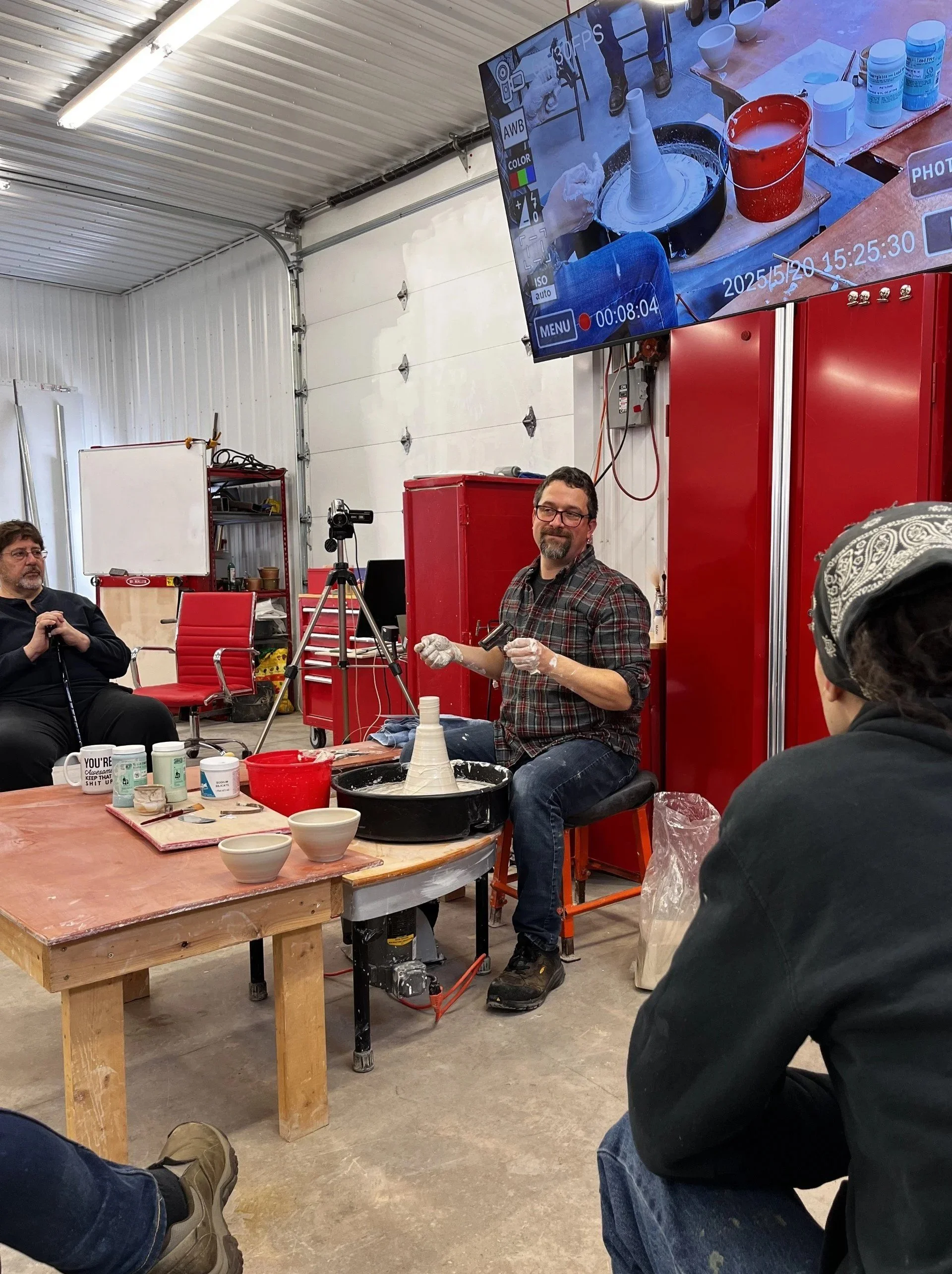 The big screen was great for showing the demo up close.