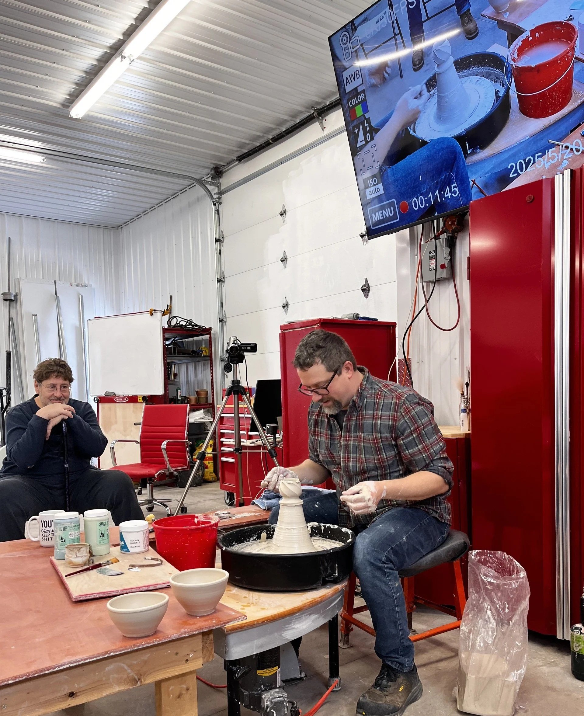 Tim's beautiful, faceted mug.