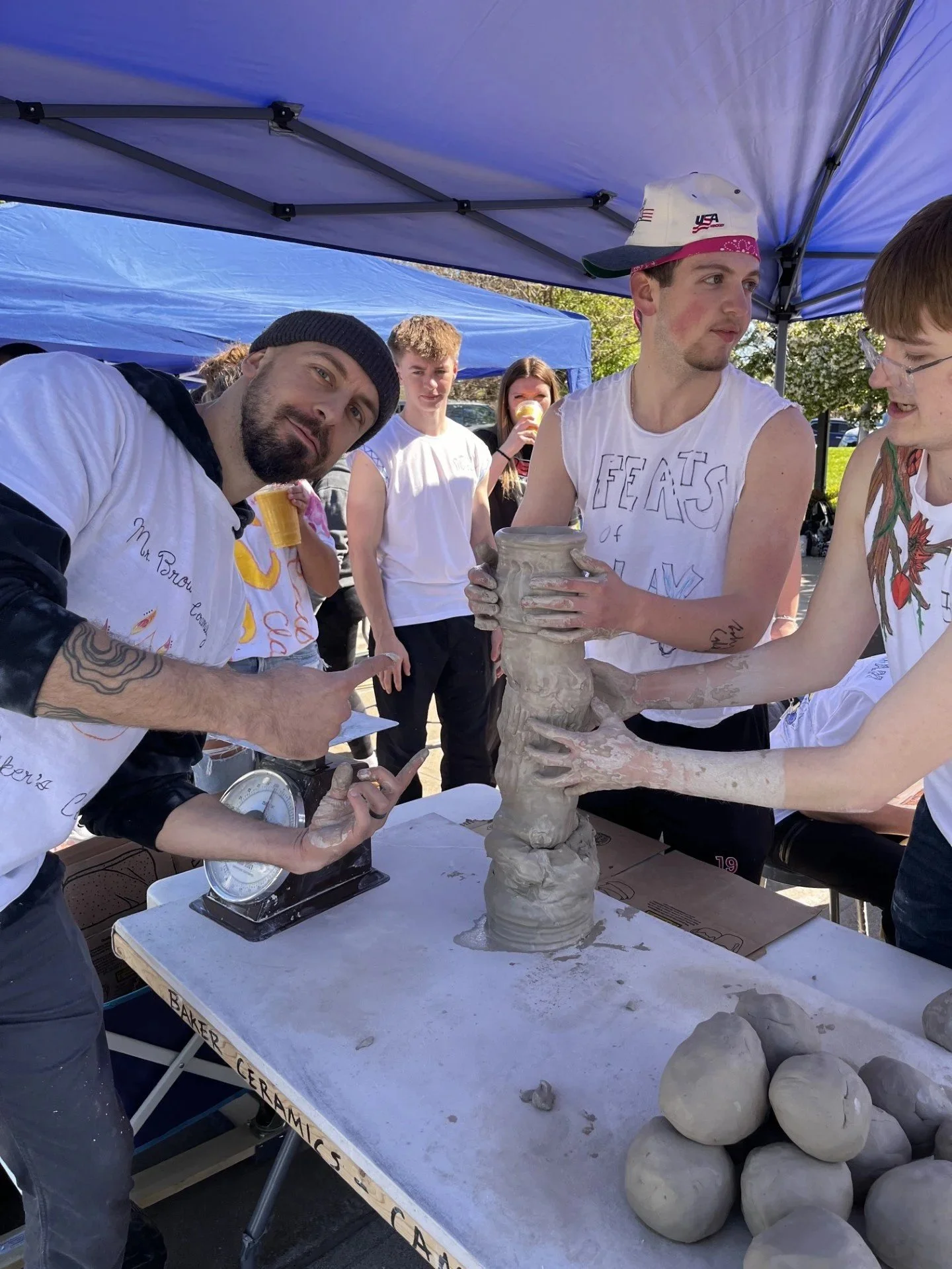 Baldwinsville working on 'Cylinder Stack' competition.