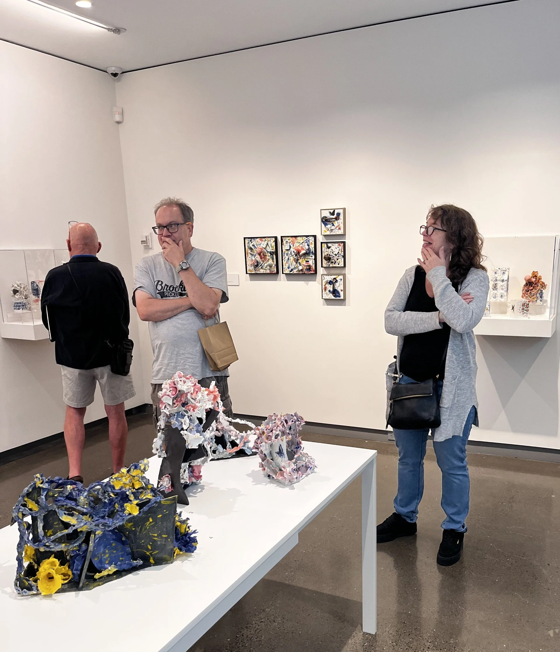 Dave and Julie contemplating art.