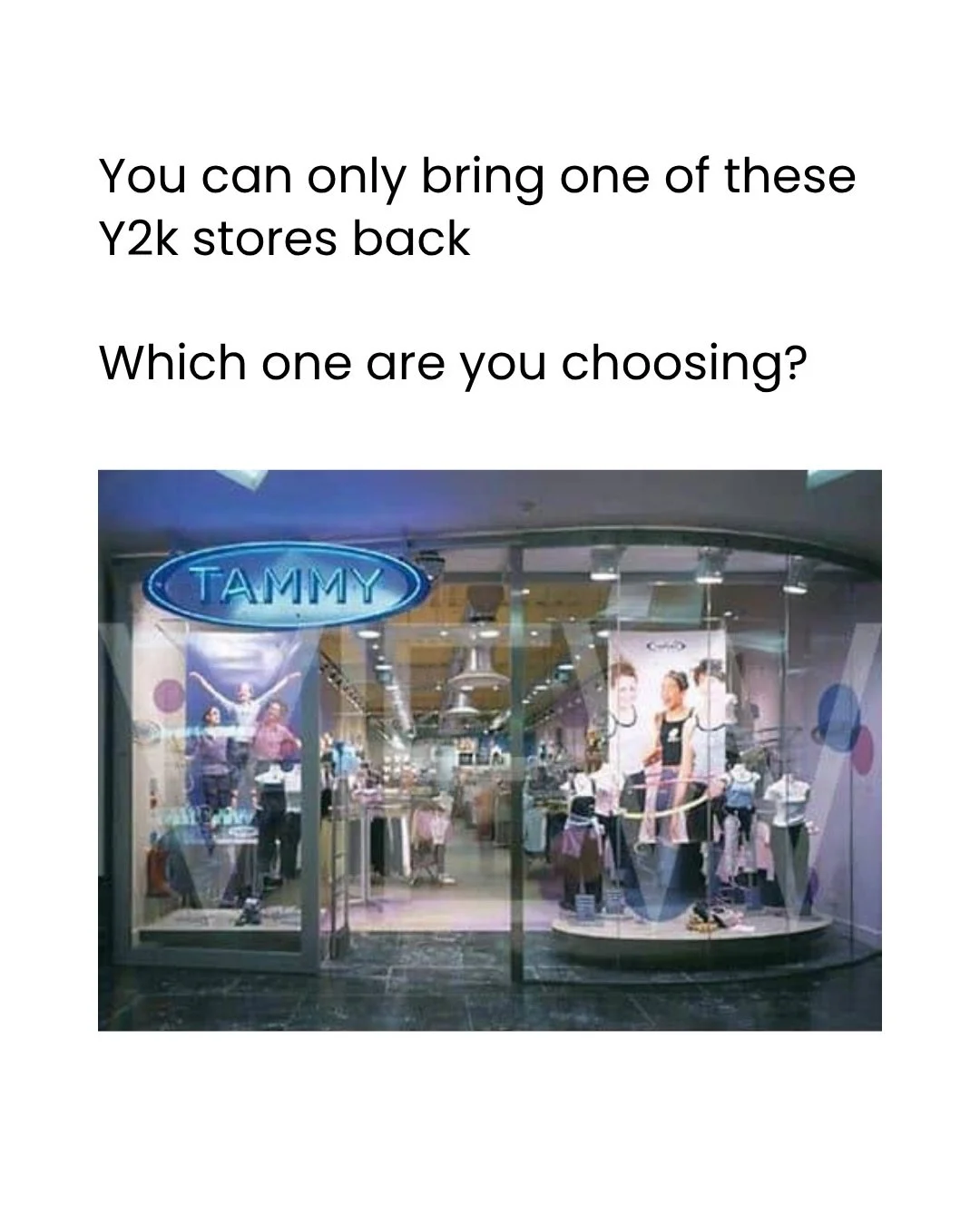 Comment which one you need back in your life ✨

&bull;

&bull;

&bull;

#meme #memes #y2k #y2kfashion #shoppingmemes