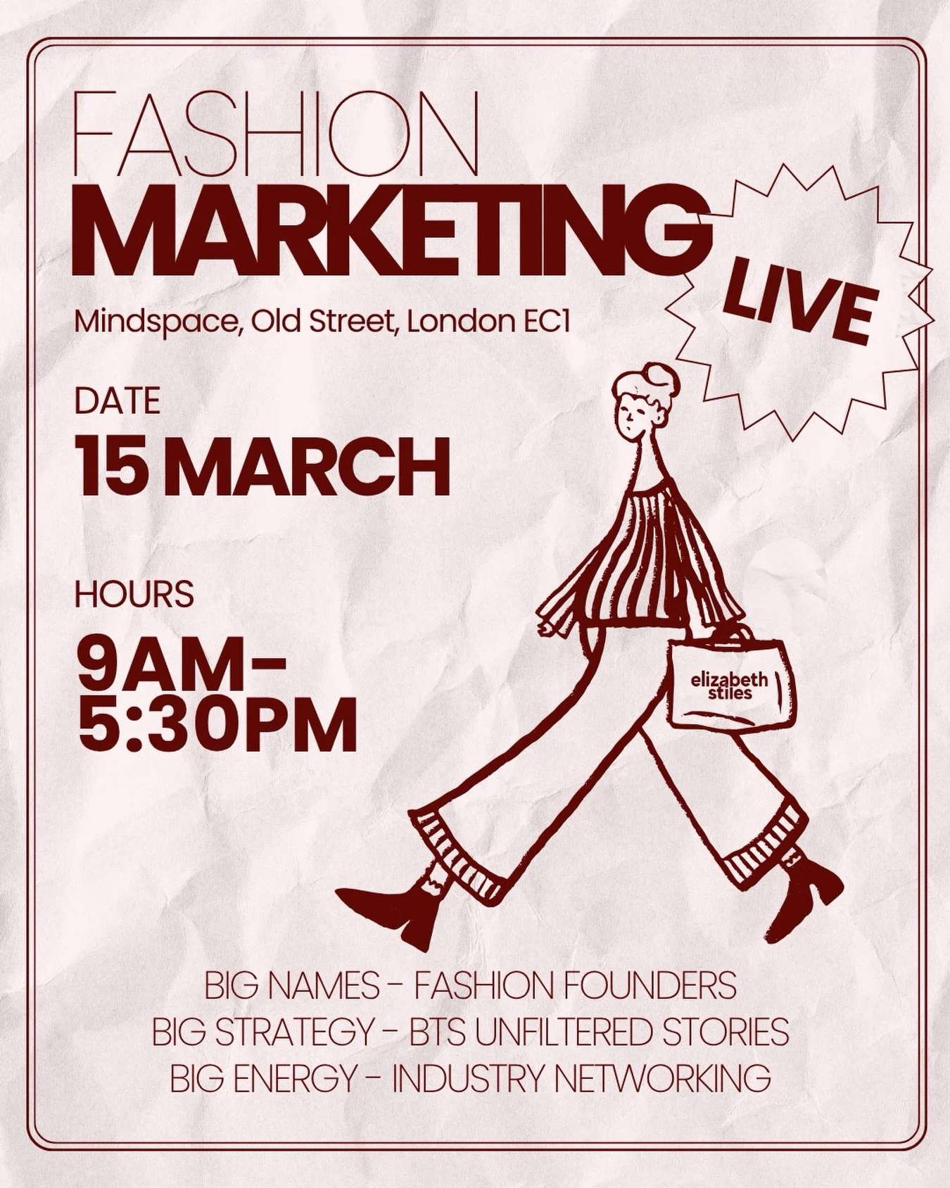 COMMENT WAITLIST TO RECEIVE THE LINK TO JOIN ✨

It&rsquo;s officially happening&hellip; Fashion Marketing Live 2027🪩

A 1 day event for ambitious independent fashion brands ready to scale! It&rsquo;s happening Monday 15th March at Mindspace, Old Str