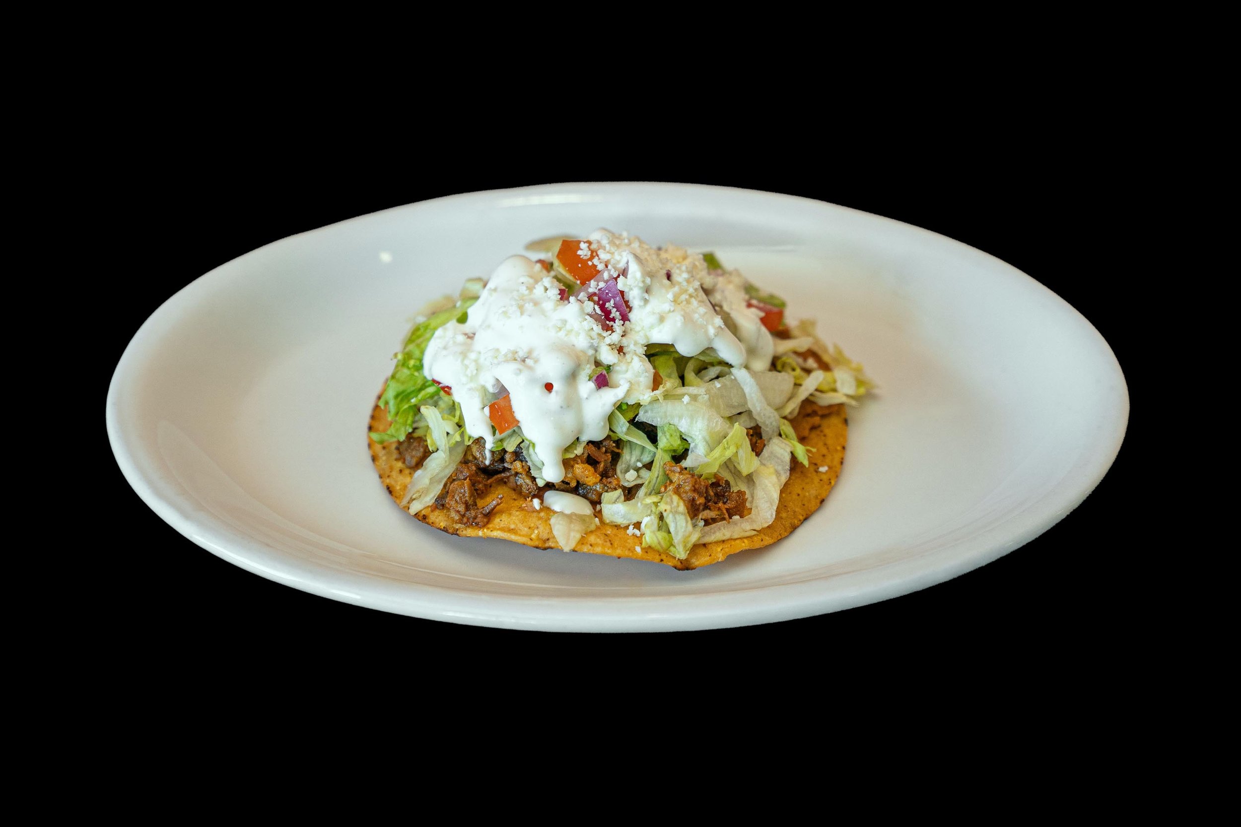 Tostada with Choice of Meat