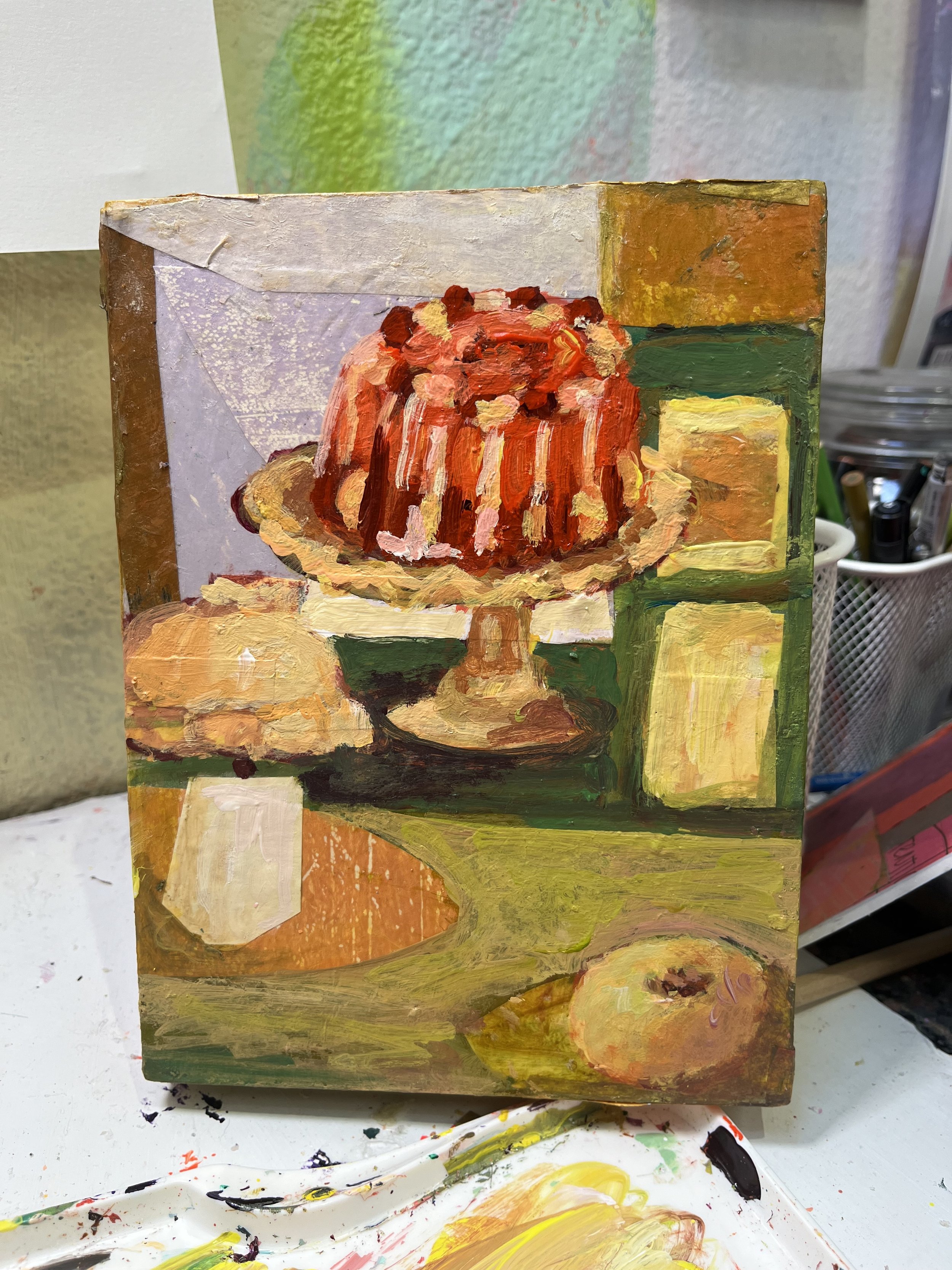 Shrimp Aspic Ring - Original Painting 7x5"