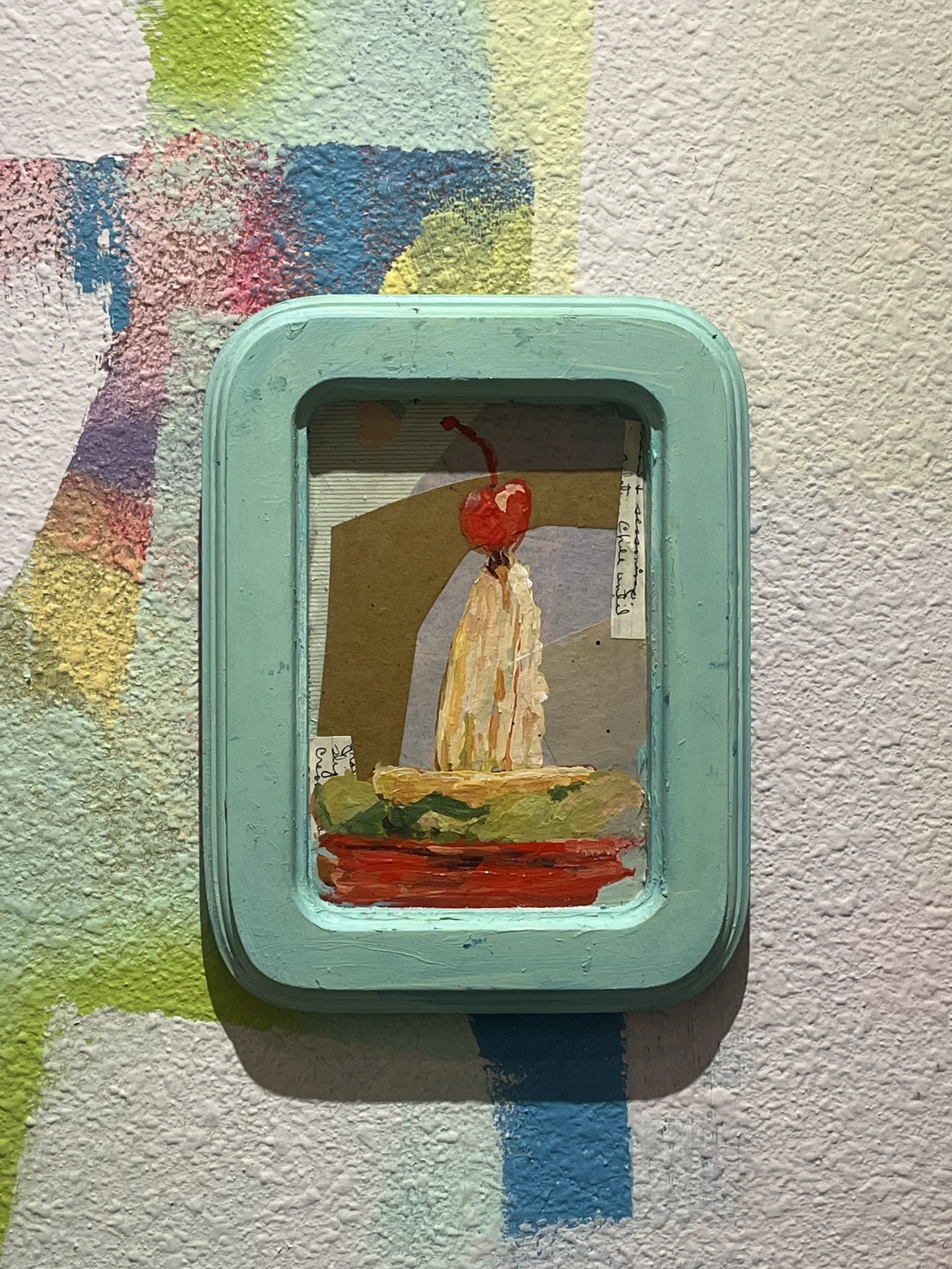 Candle Salad Framed Painting