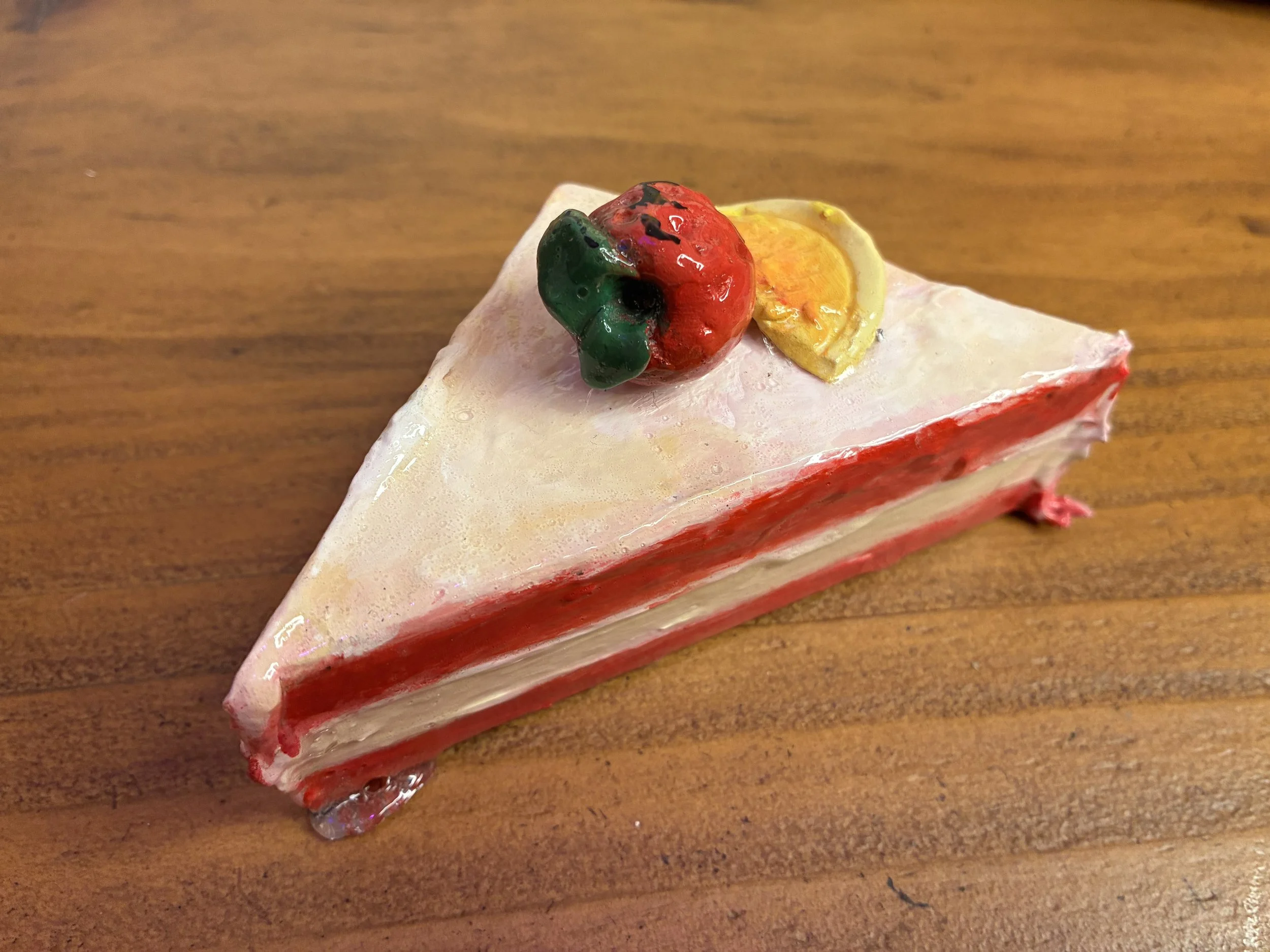 Strawberry Lemonade Cake Slice No Plate