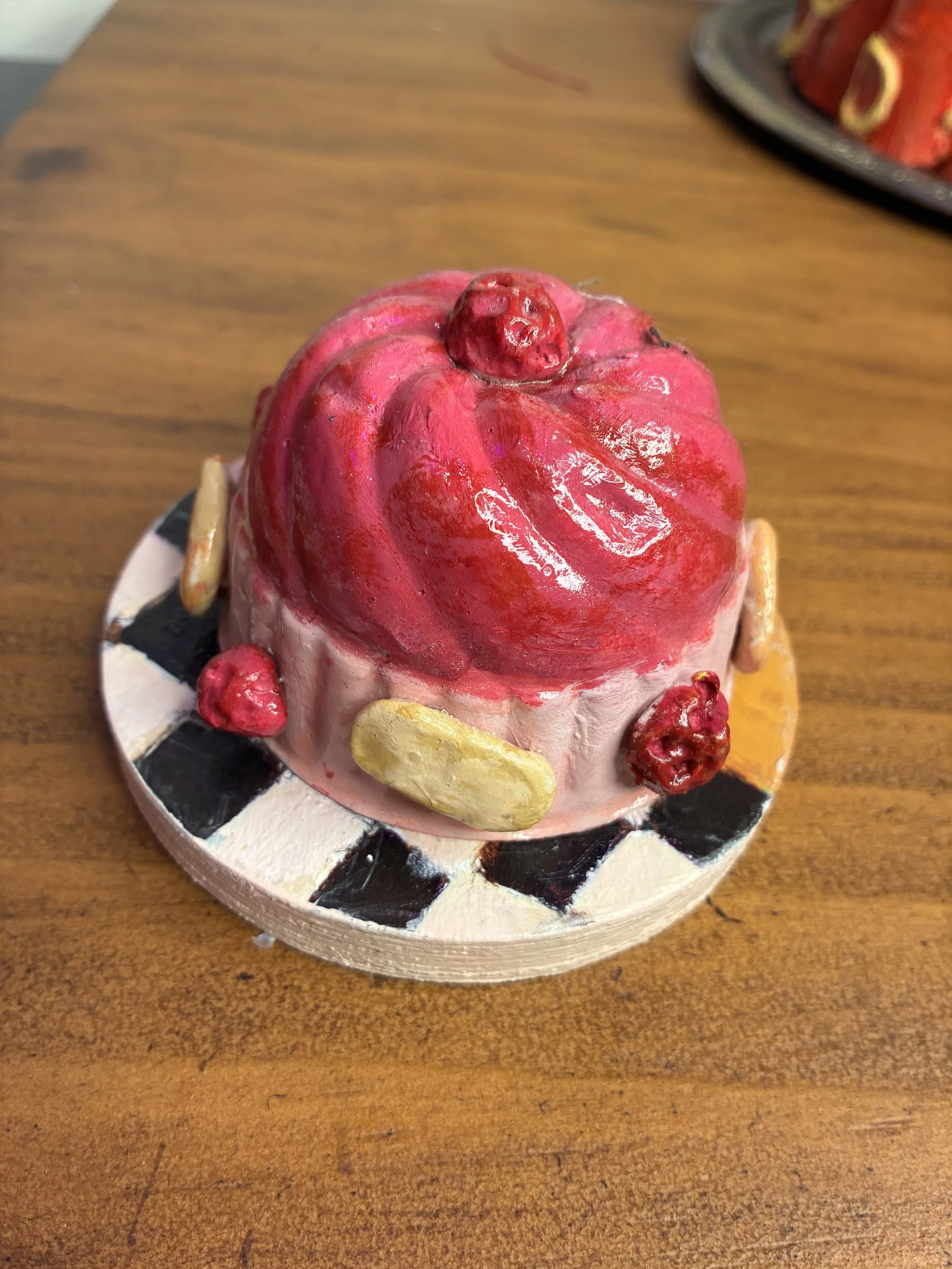 70s British Raspberry Jello Thing On Plate.jpeg