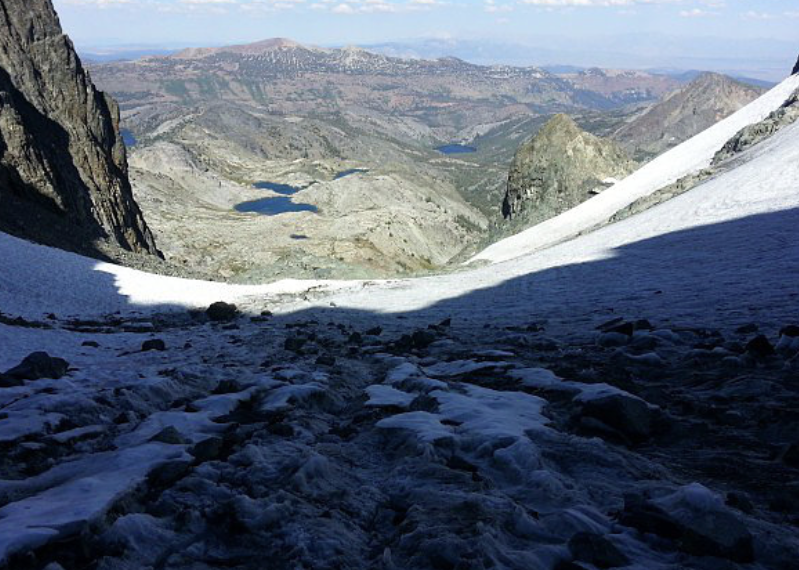 Searching the East Glacier on Mt. Ritter