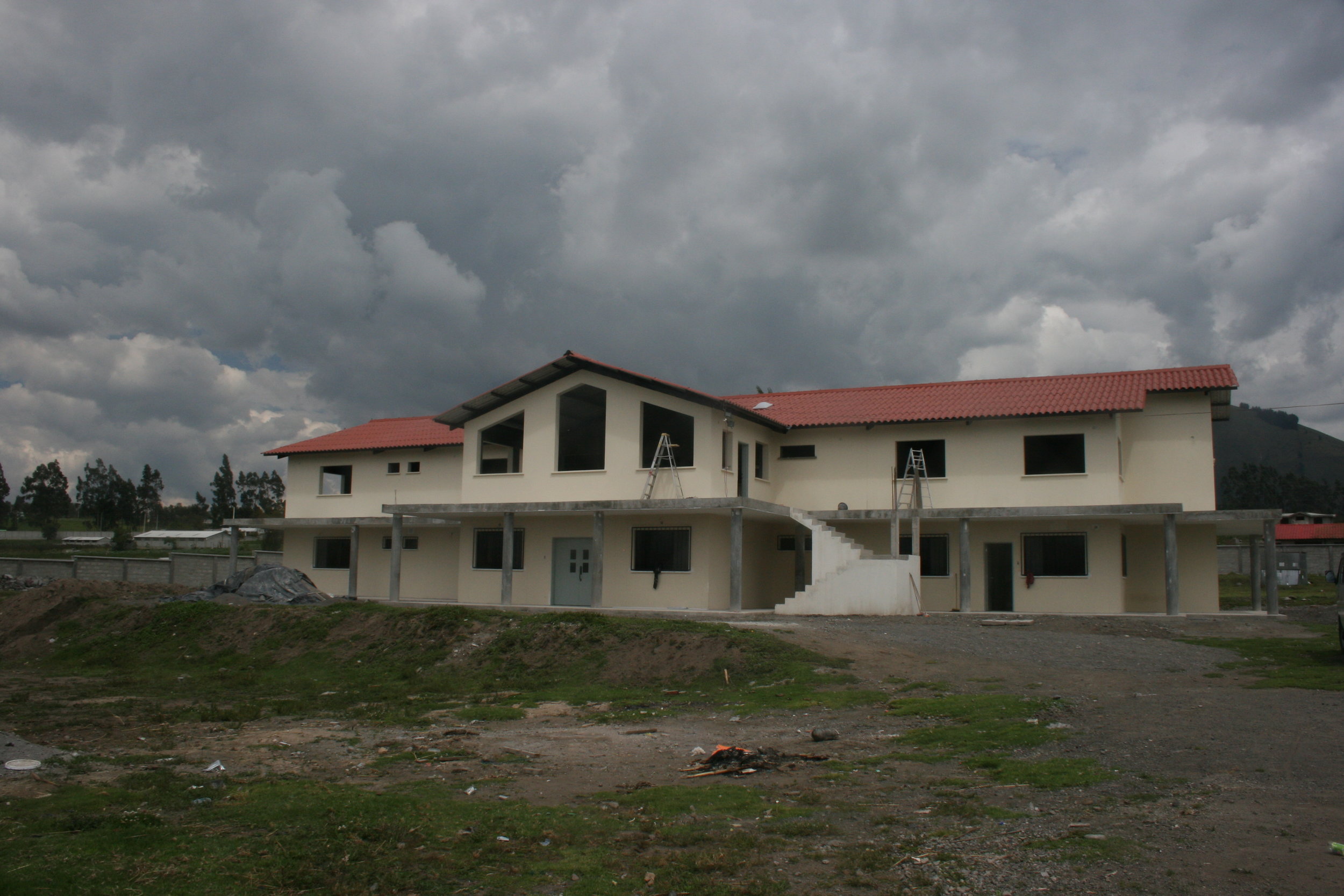 The 11,000 ft. home Dean designed, under construction in Latacunga, Ecuador