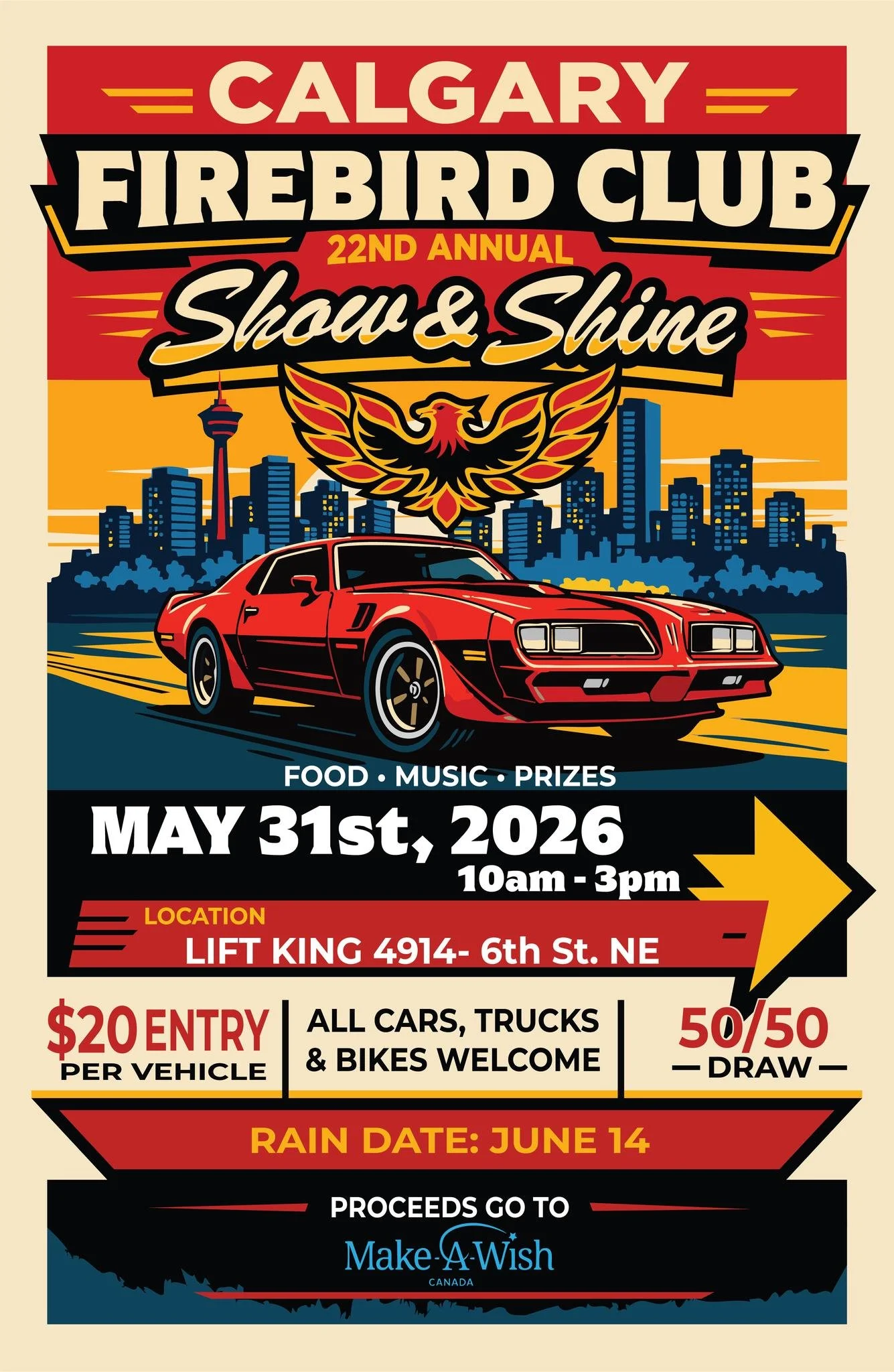 Calgary Firebird Club’s 22nd Annual Show &amp; Shine